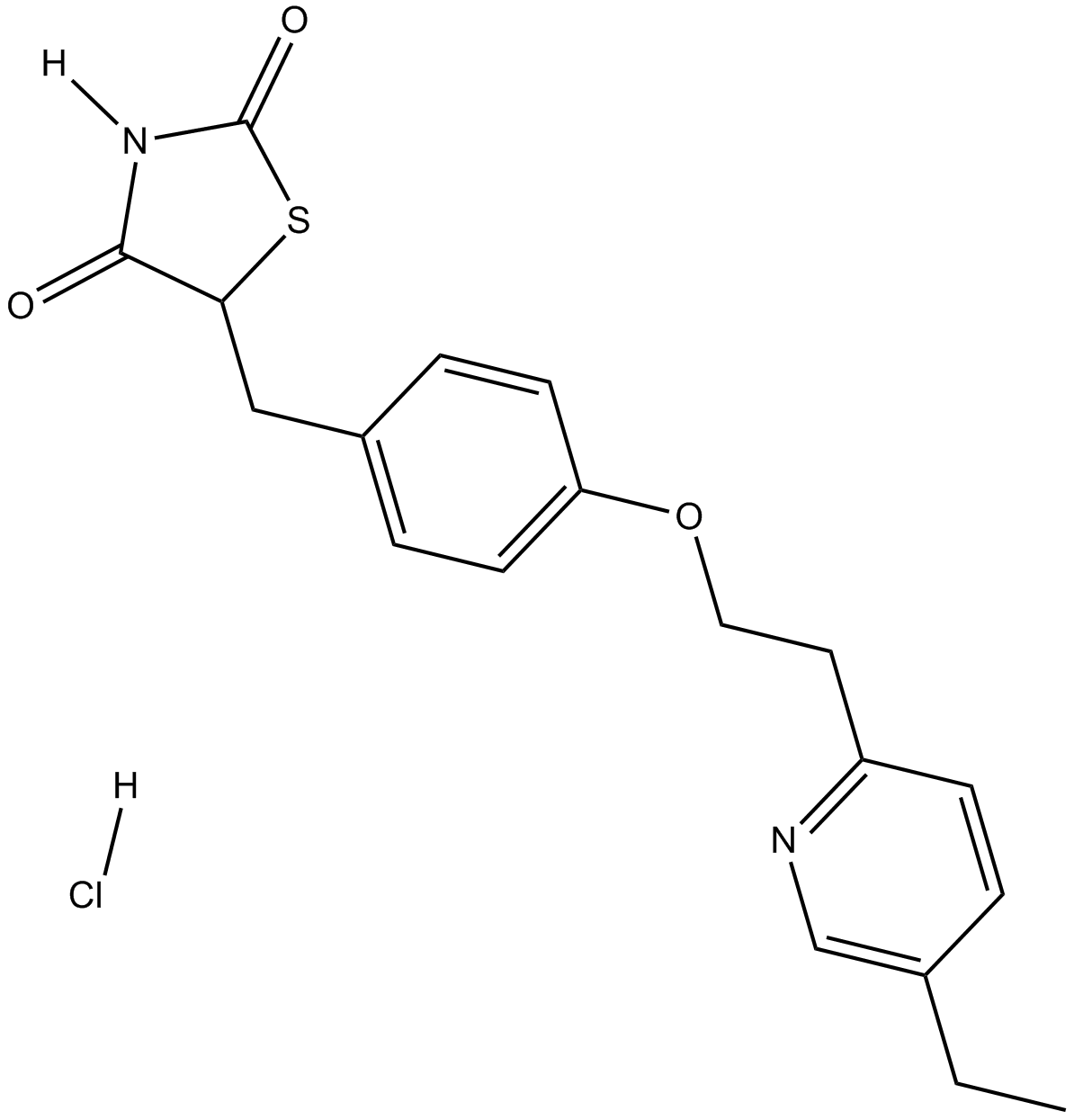 Pioglitazone HCl Chemical Structure