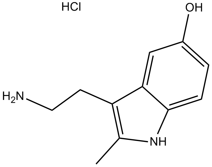2-Methyl-5-hydroxytryptamine hydrochloride Chemical Structure