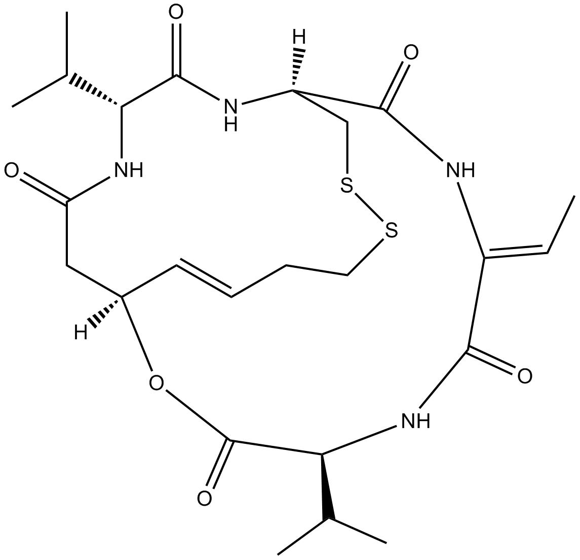 Romidepsin (FK228, depsipeptide) Chemical Structure
