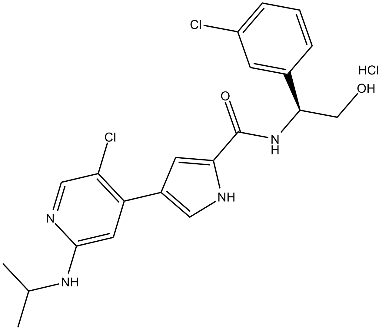 Ulixertinib (hydrochloride) Chemical Structure