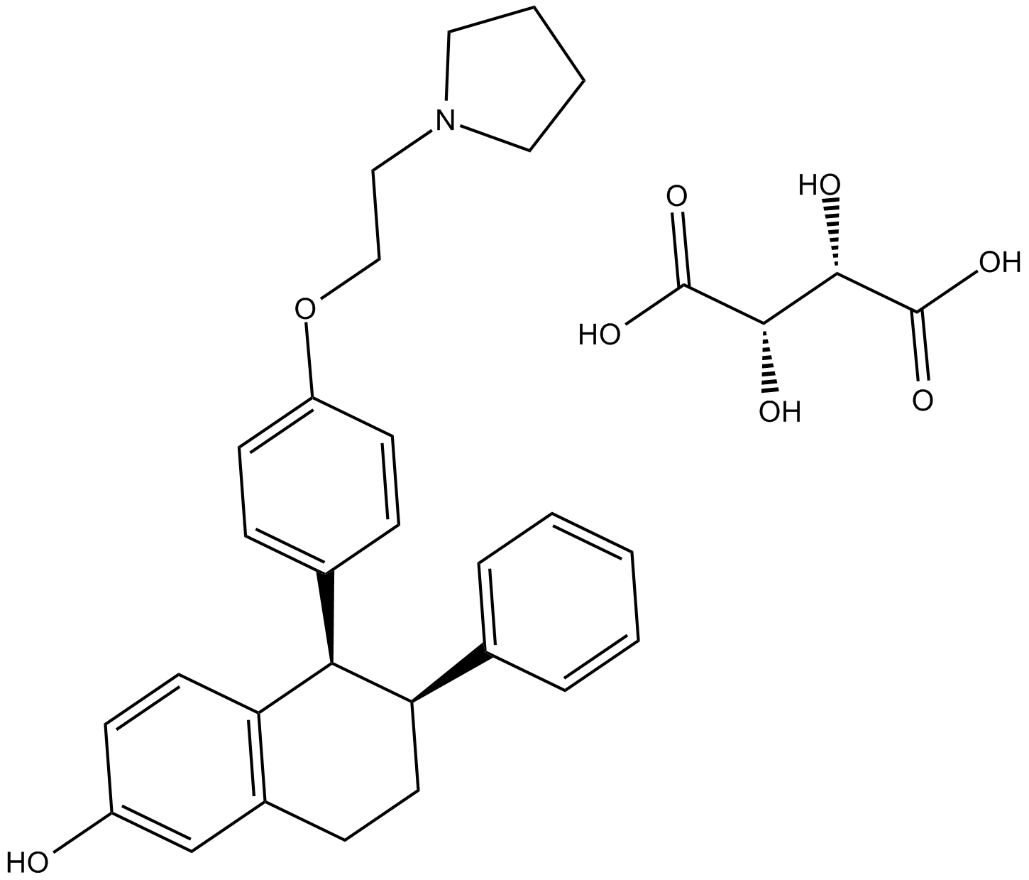Lasofoxifene (tartrate) Chemical Structure