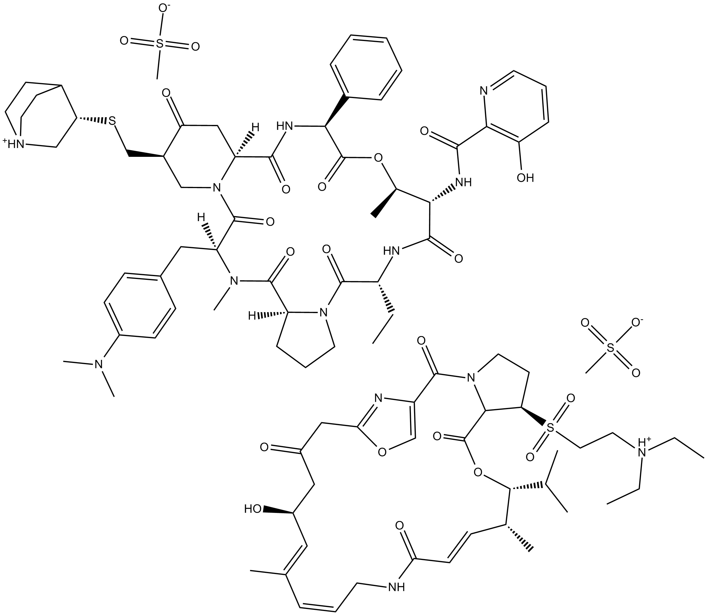 Quinupristin-Dalfopristin Complex (mesylate) Chemical Structure