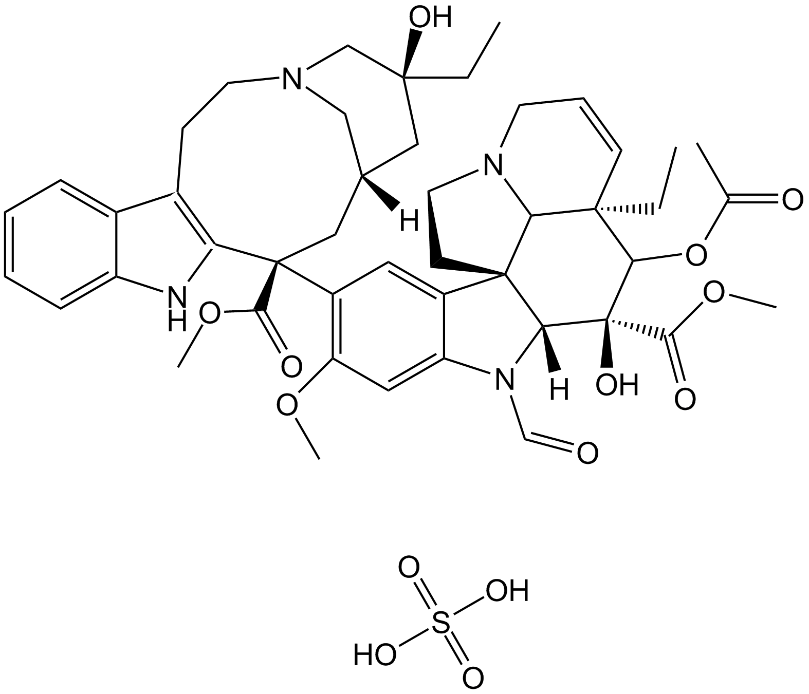 Vincristine sulfate Chemical Structure