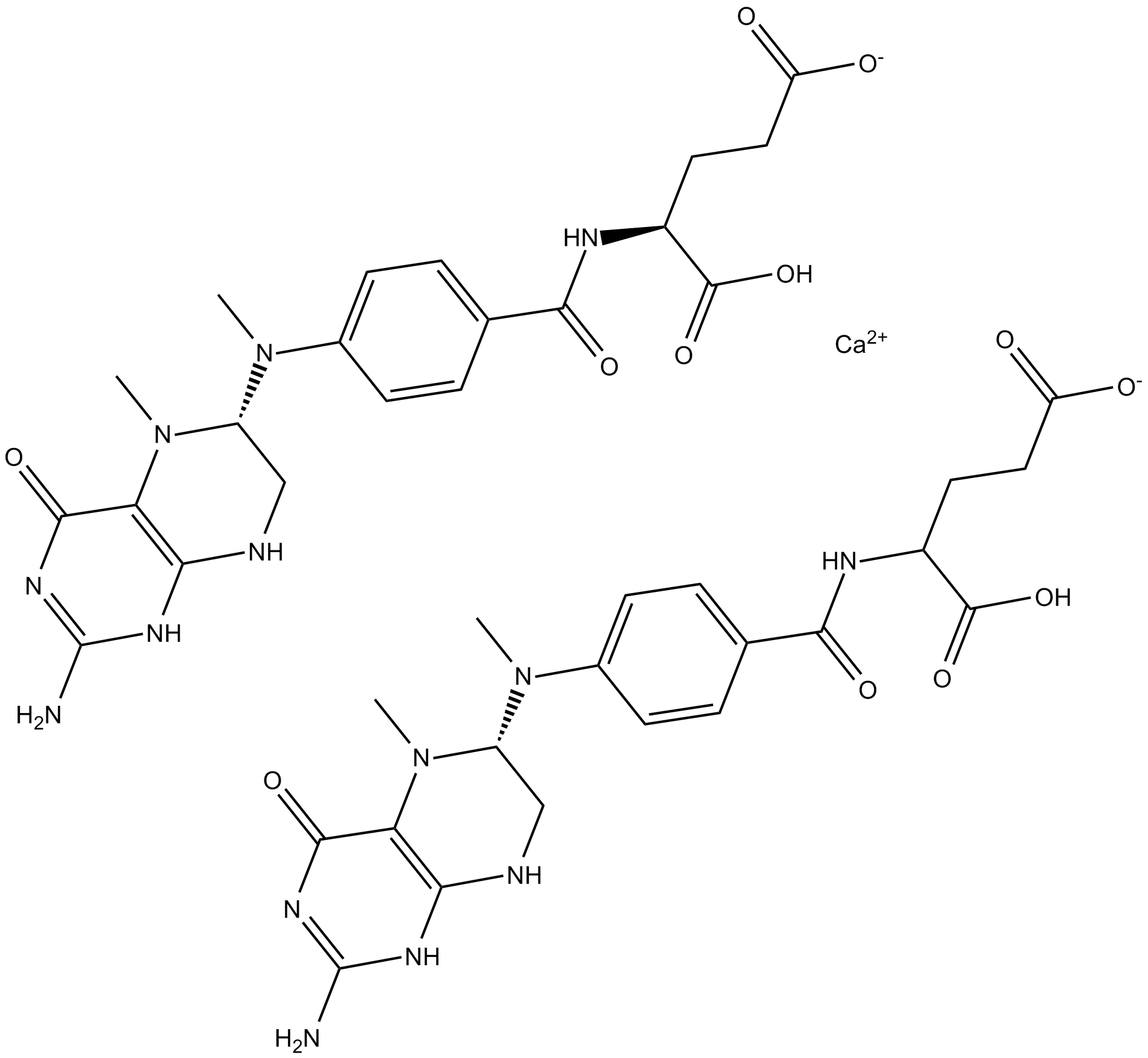 Levomefolate calcium Chemical Structure
