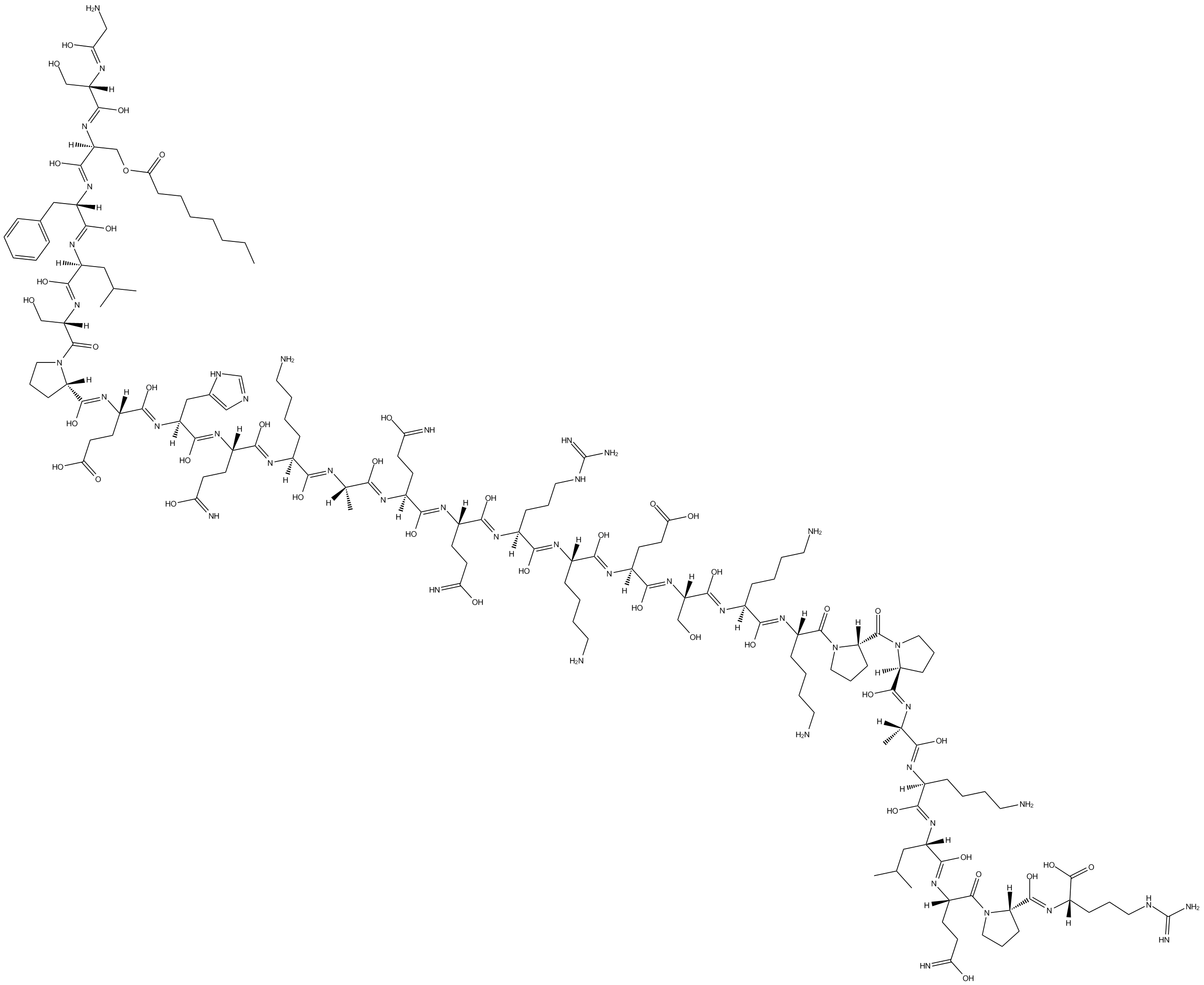 Ghrelin (rat) Chemical Structure