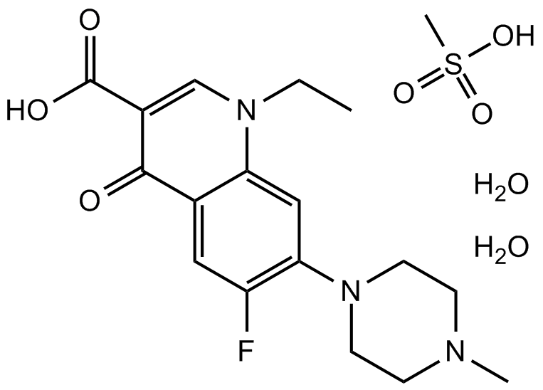 Pefloxacin Mesylate Dihydrate Chemical Structure