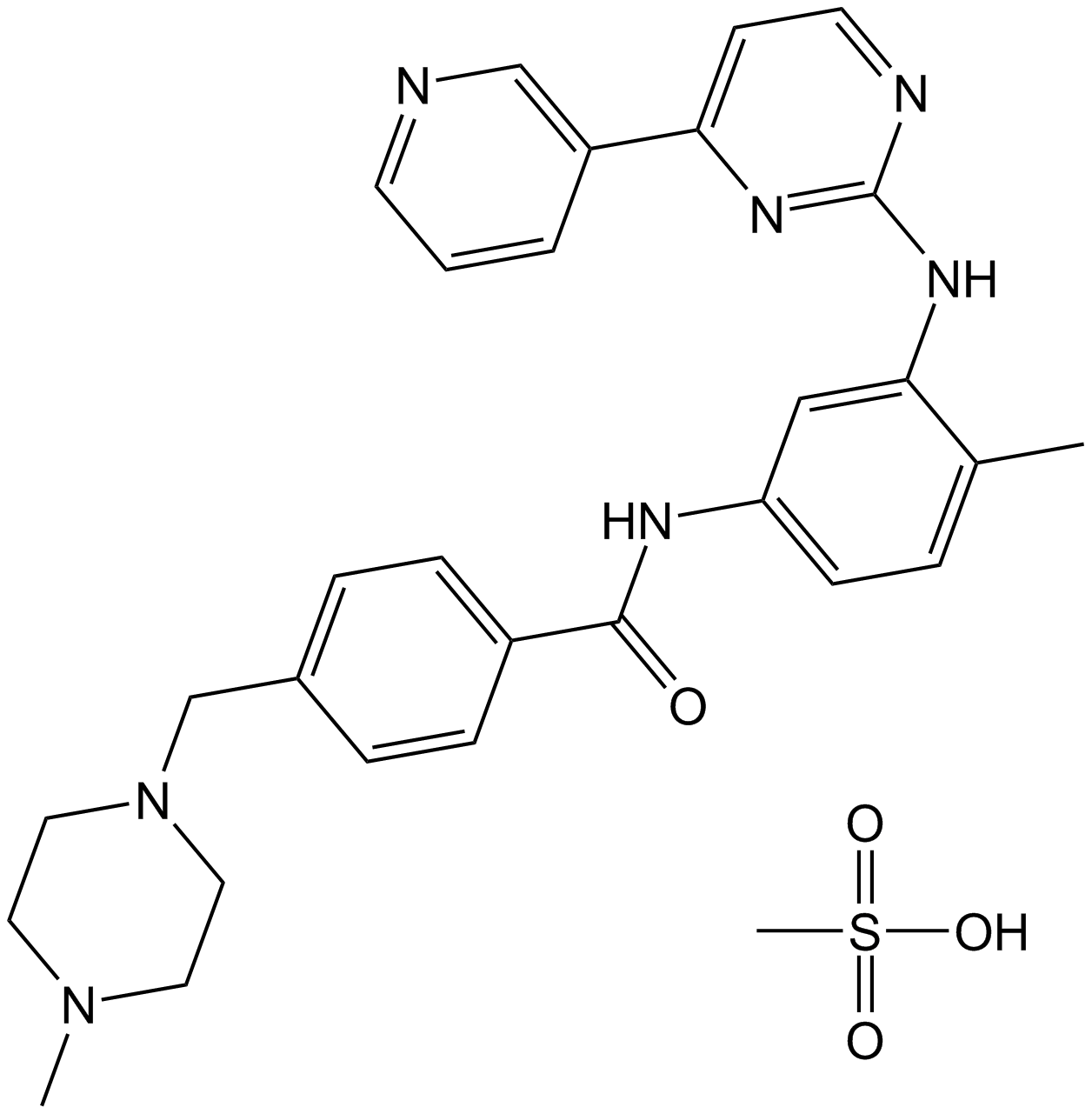 Imatinib Mesylate (STI571) Chemical Structure