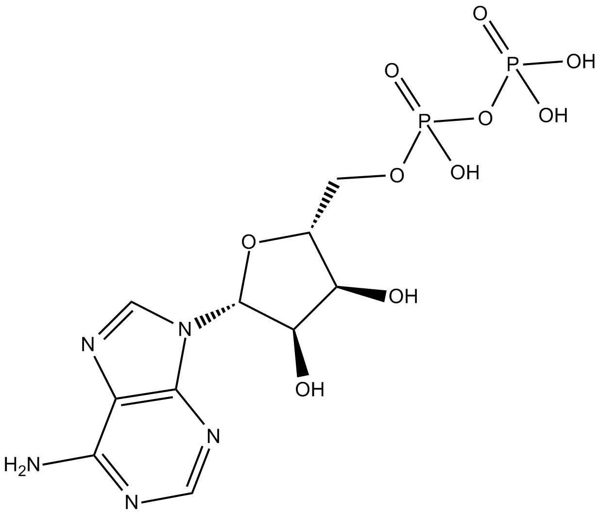 Adenosine-5'-diphosphate Chemical Structure