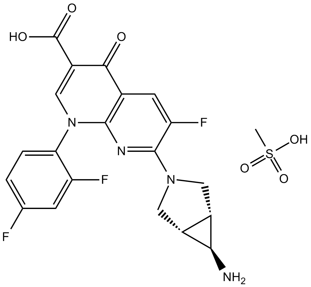 Trovafloxacin mesylate Chemical Structure