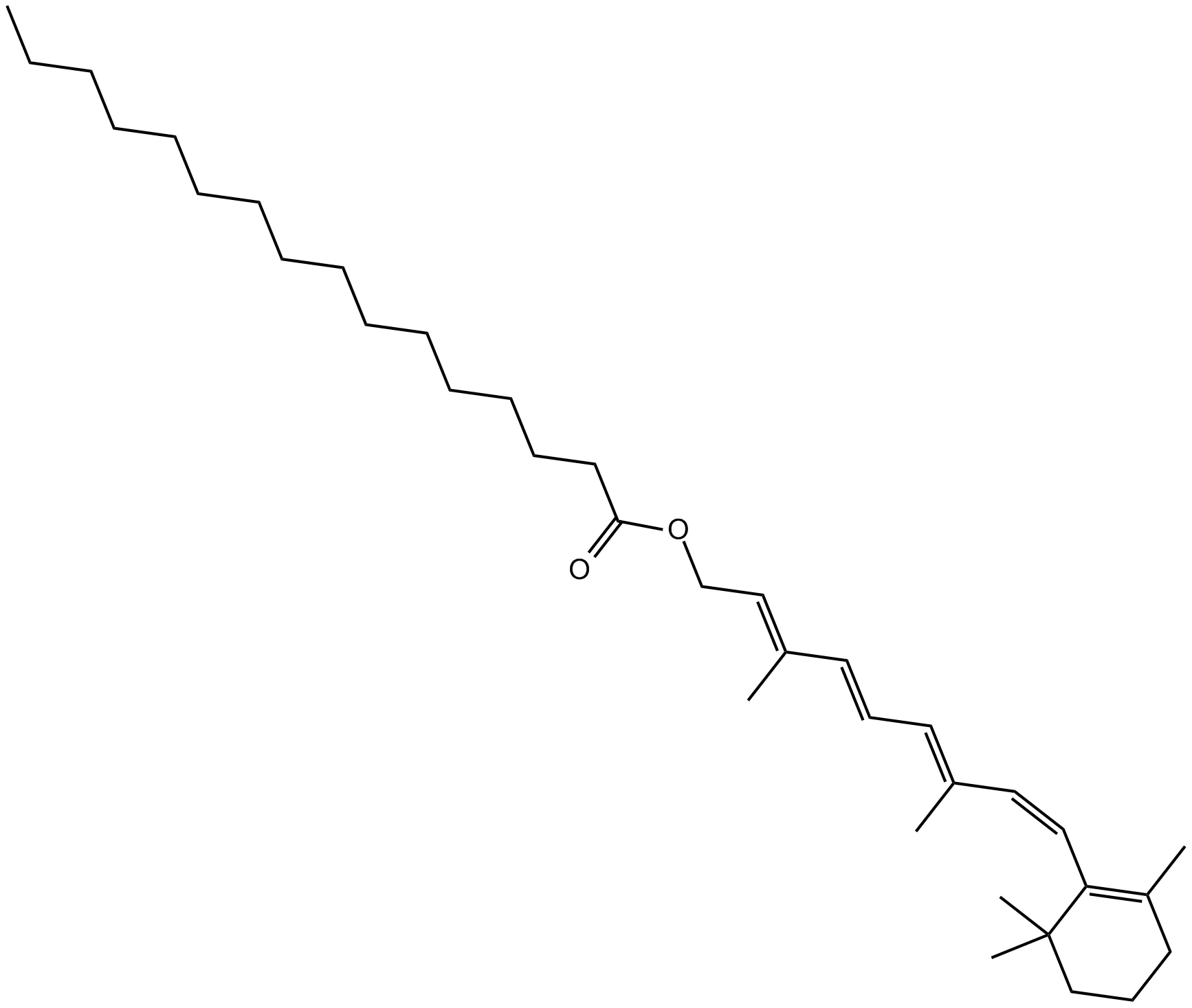 Retinyl (Vitamin A) Palmitate Chemical Structure