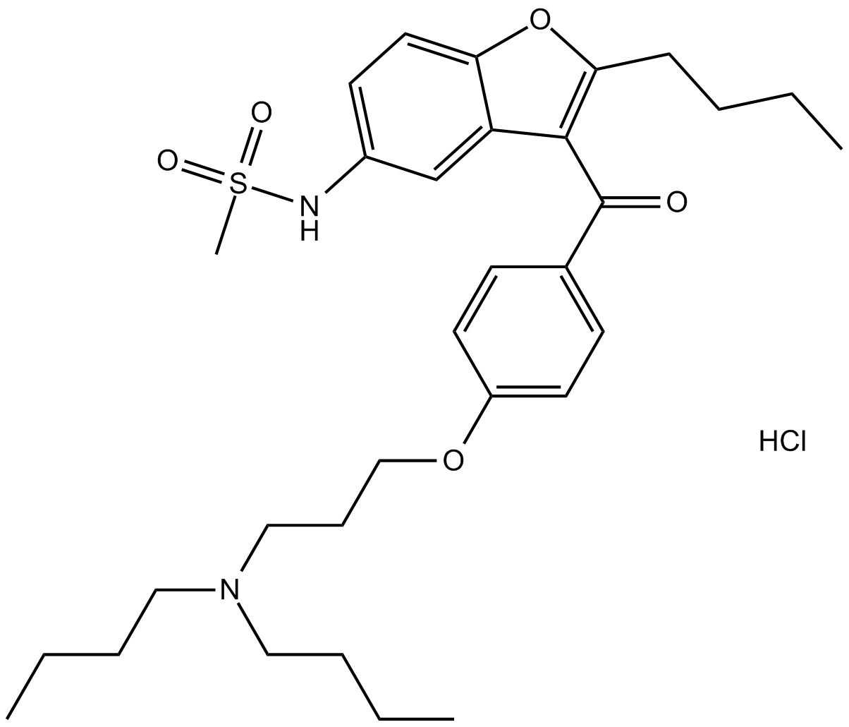 Dronedarone HCl Chemical Structure