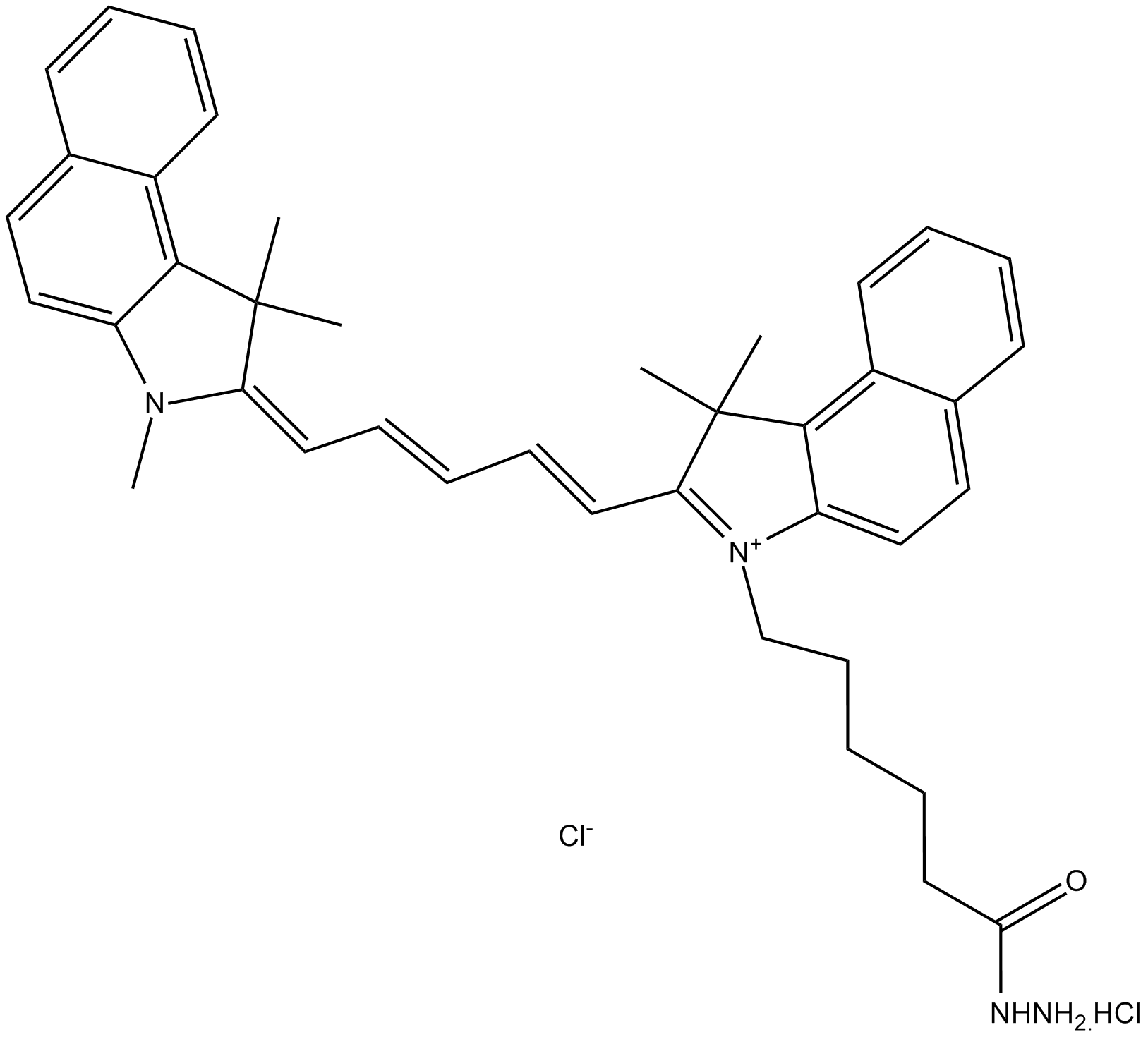 Cy5.5 hydrazide (non-sulfonated) Chemical Structure