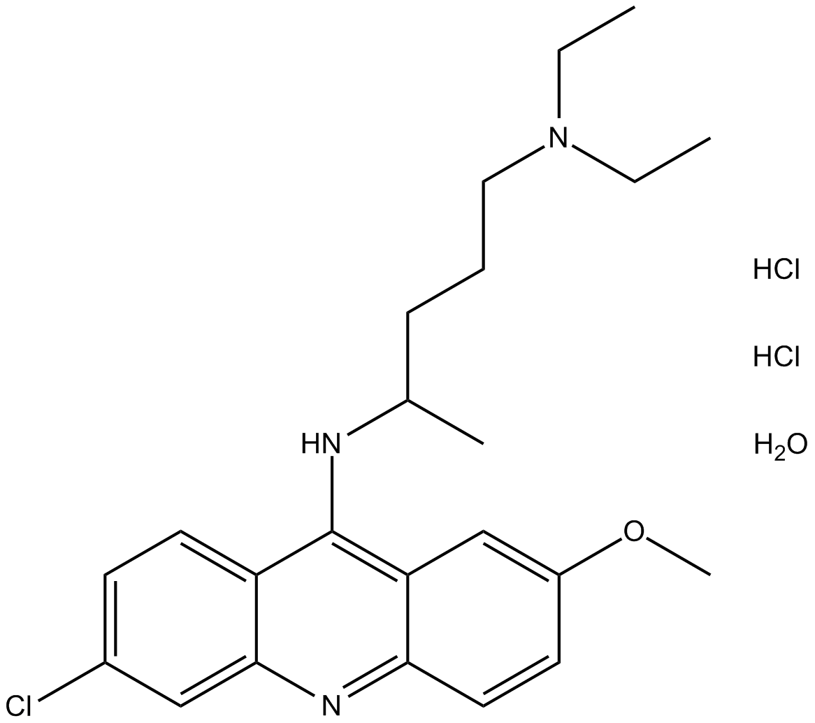 Quinacrine (hydrochloride hydrate) Chemical Structure