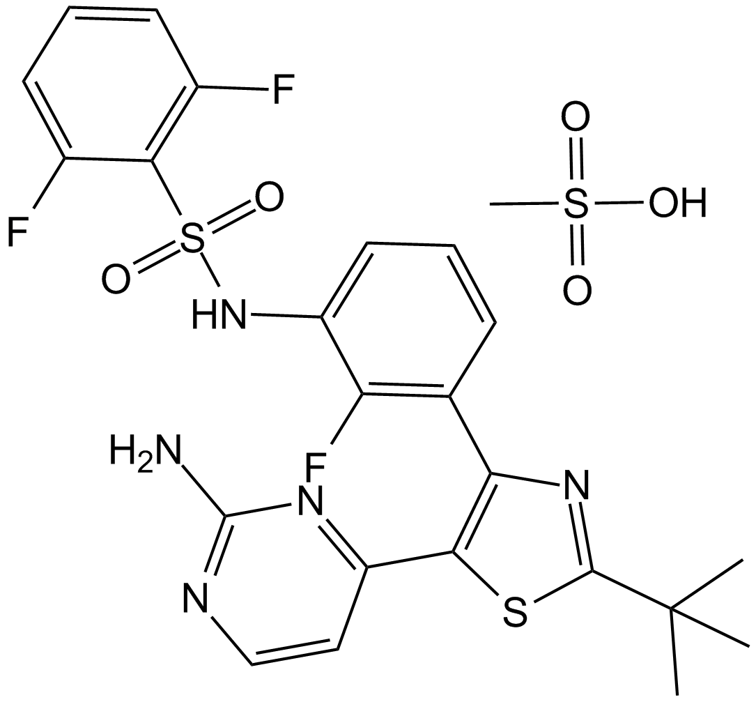 Dabrafenib Mesylate (GSK-2118436) Chemical Structure