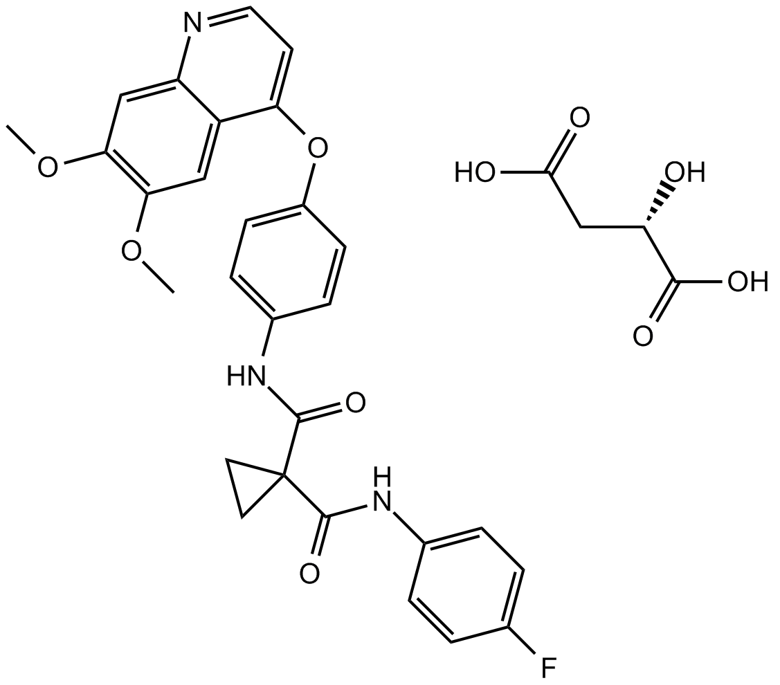 Cabozantinib malate (XL184) Chemical Structure