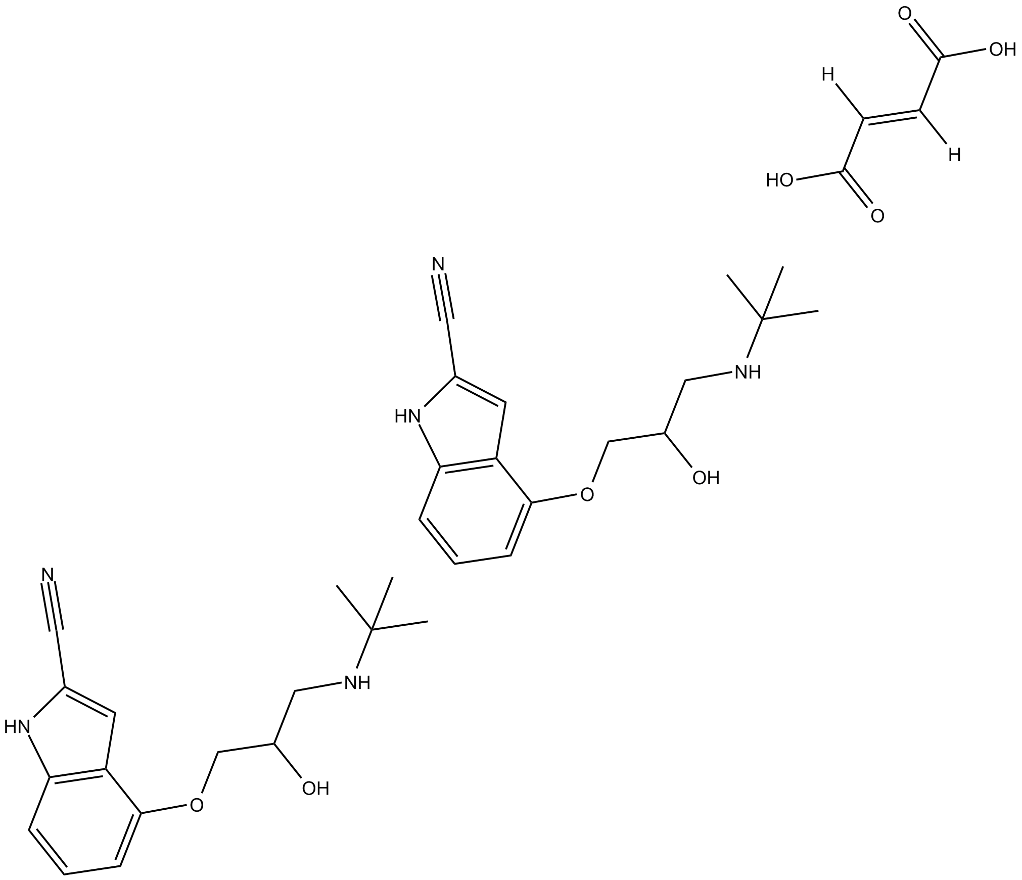 Cyanopindolol hemifumarate Chemical Structure