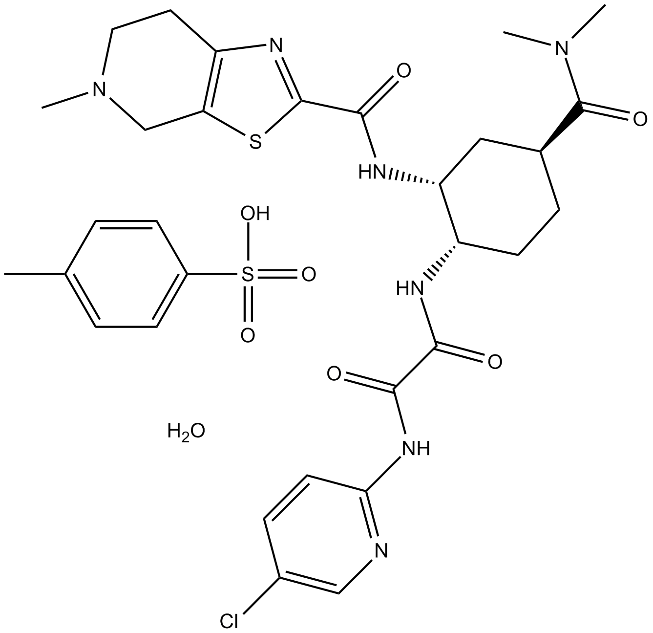 Edoxaban tosylate monohydrate Chemical Structure