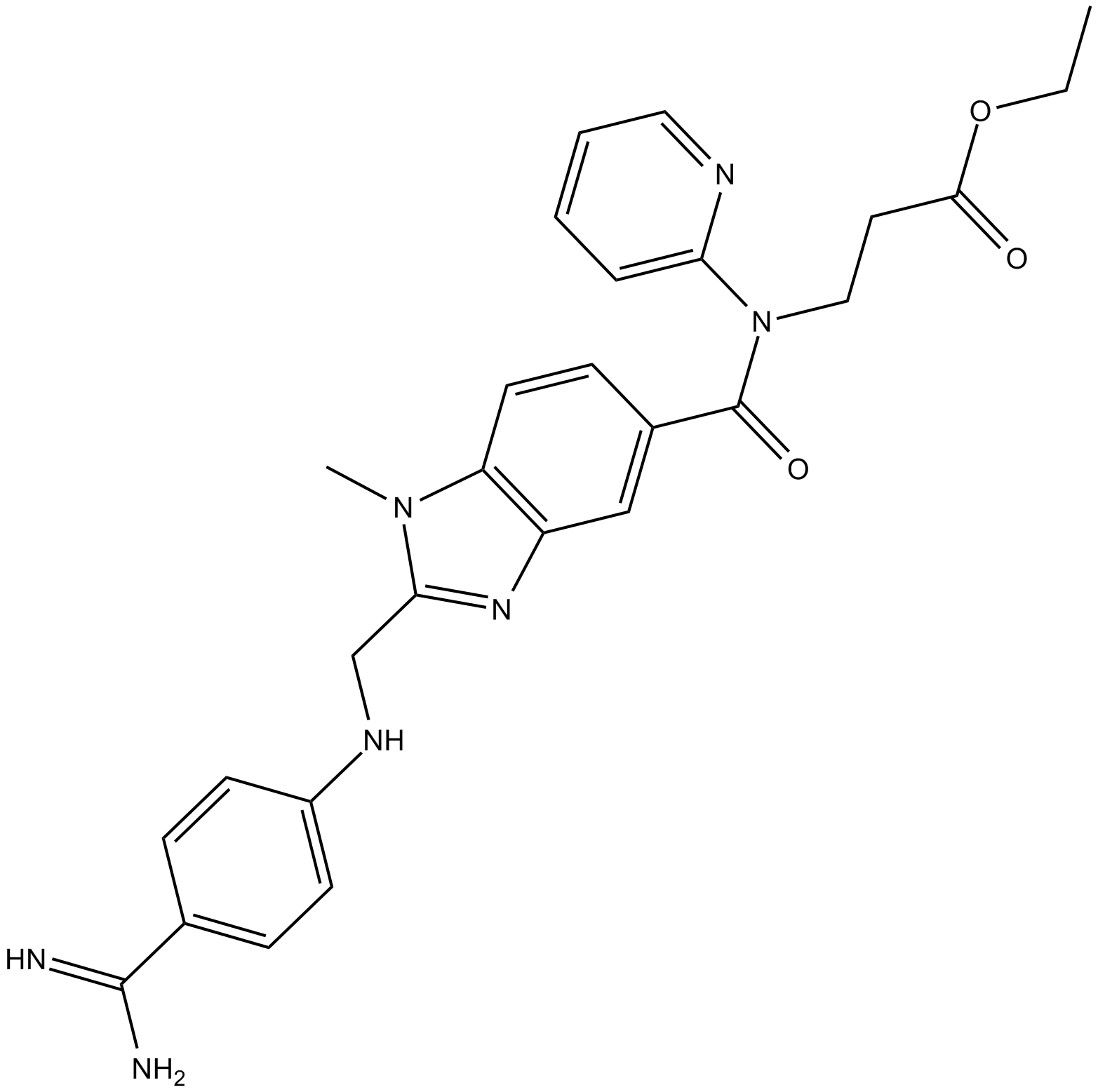 Dabigatran ethyl ester Chemical Structure