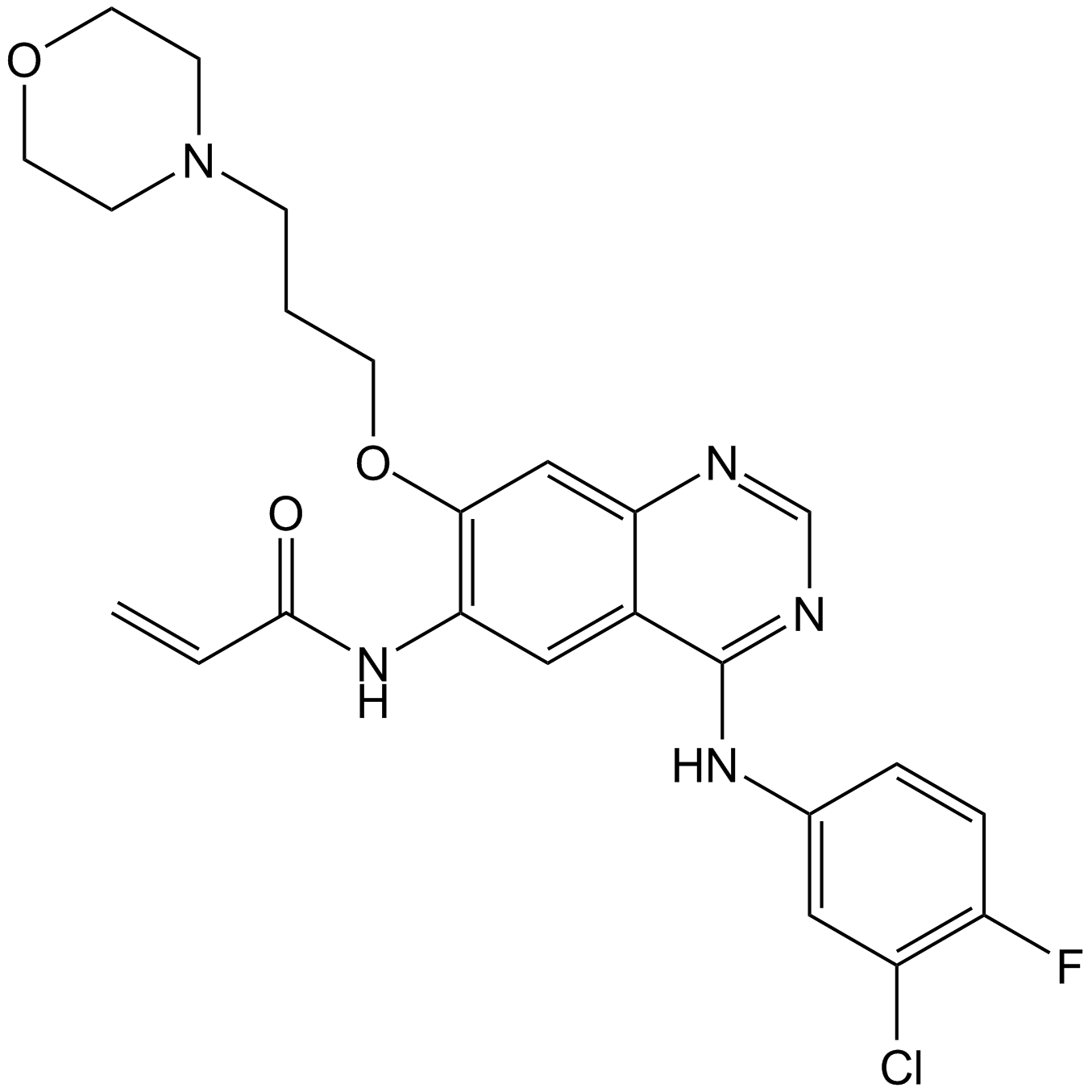 Canertinib (CI-1033) Chemical Structure