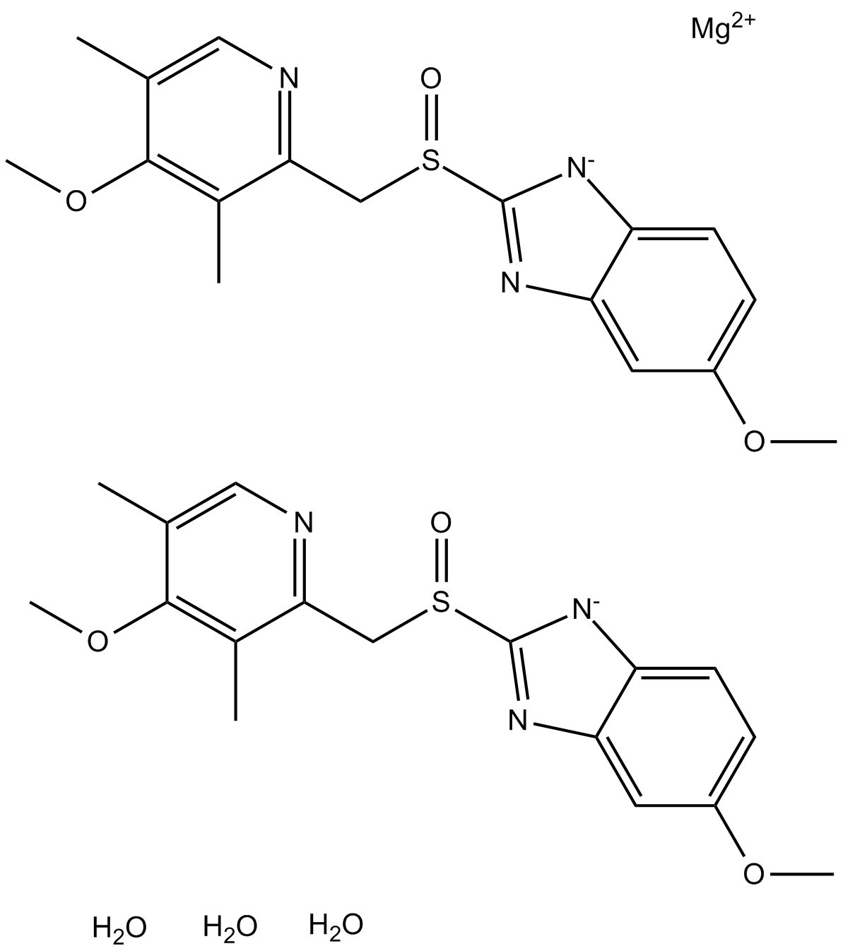 Esomeprazole Magnesium trihydrate Chemical Structure