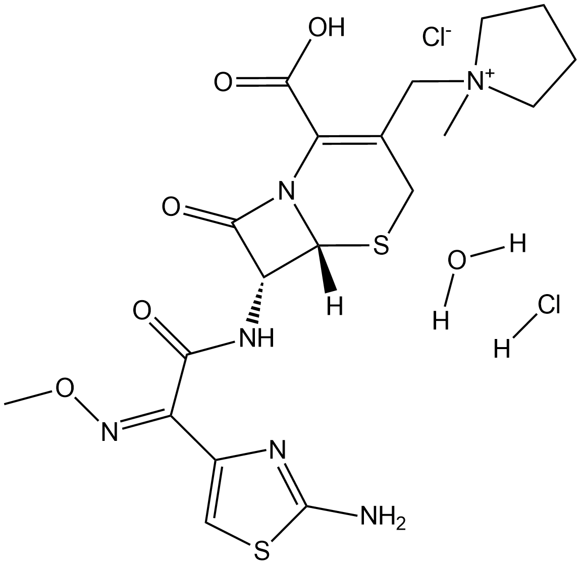 Cefepime Dihydrochloride Monohydrate Chemical Structure