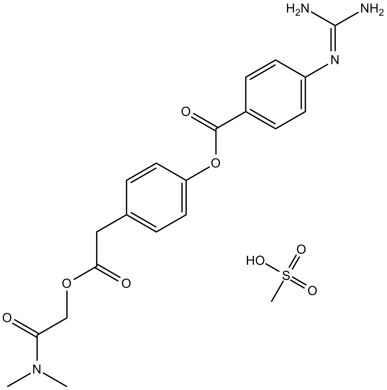 Camostat Mesilate Chemical Structure