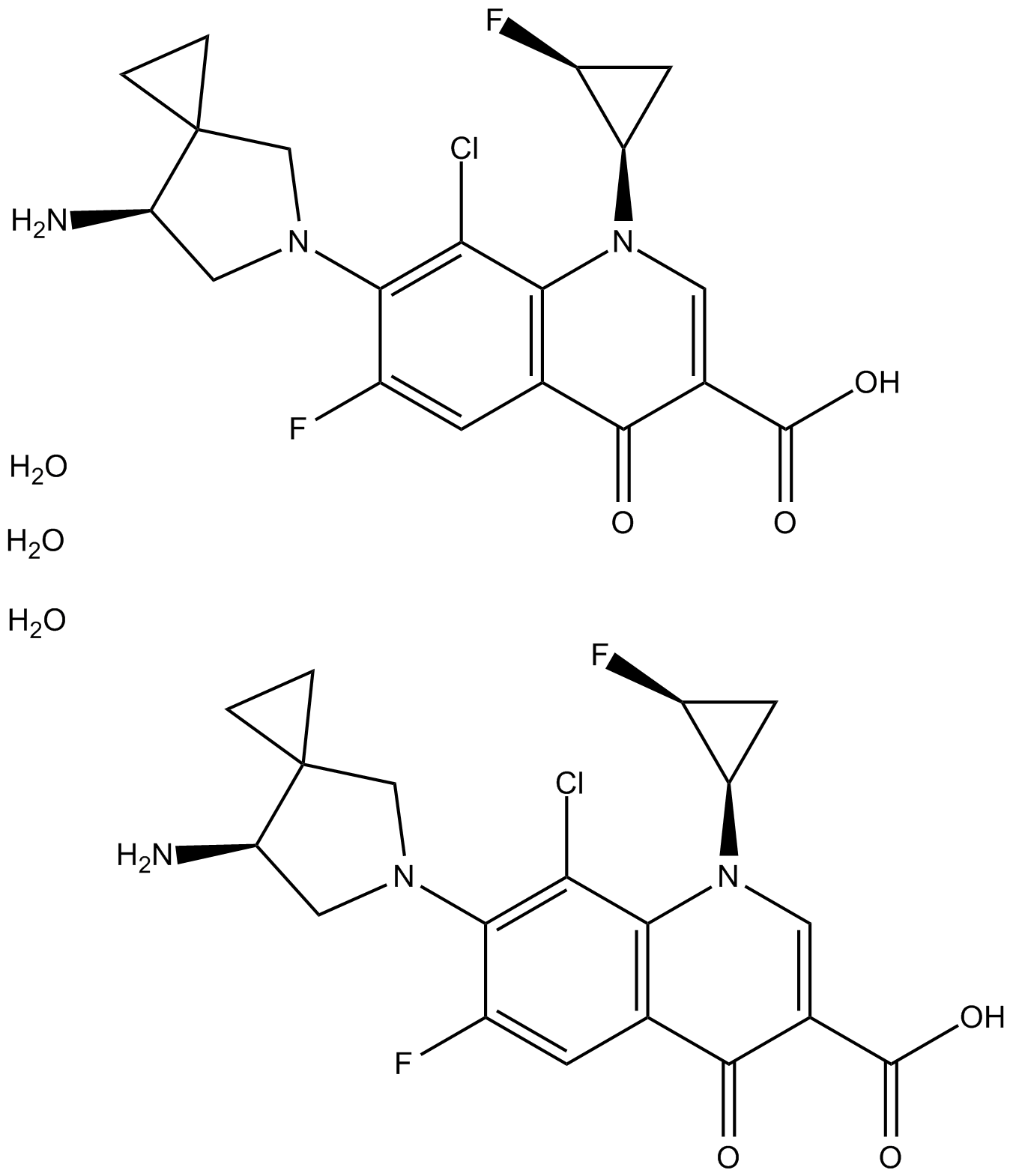 Sitafloxacin Hydrate Chemical Structure