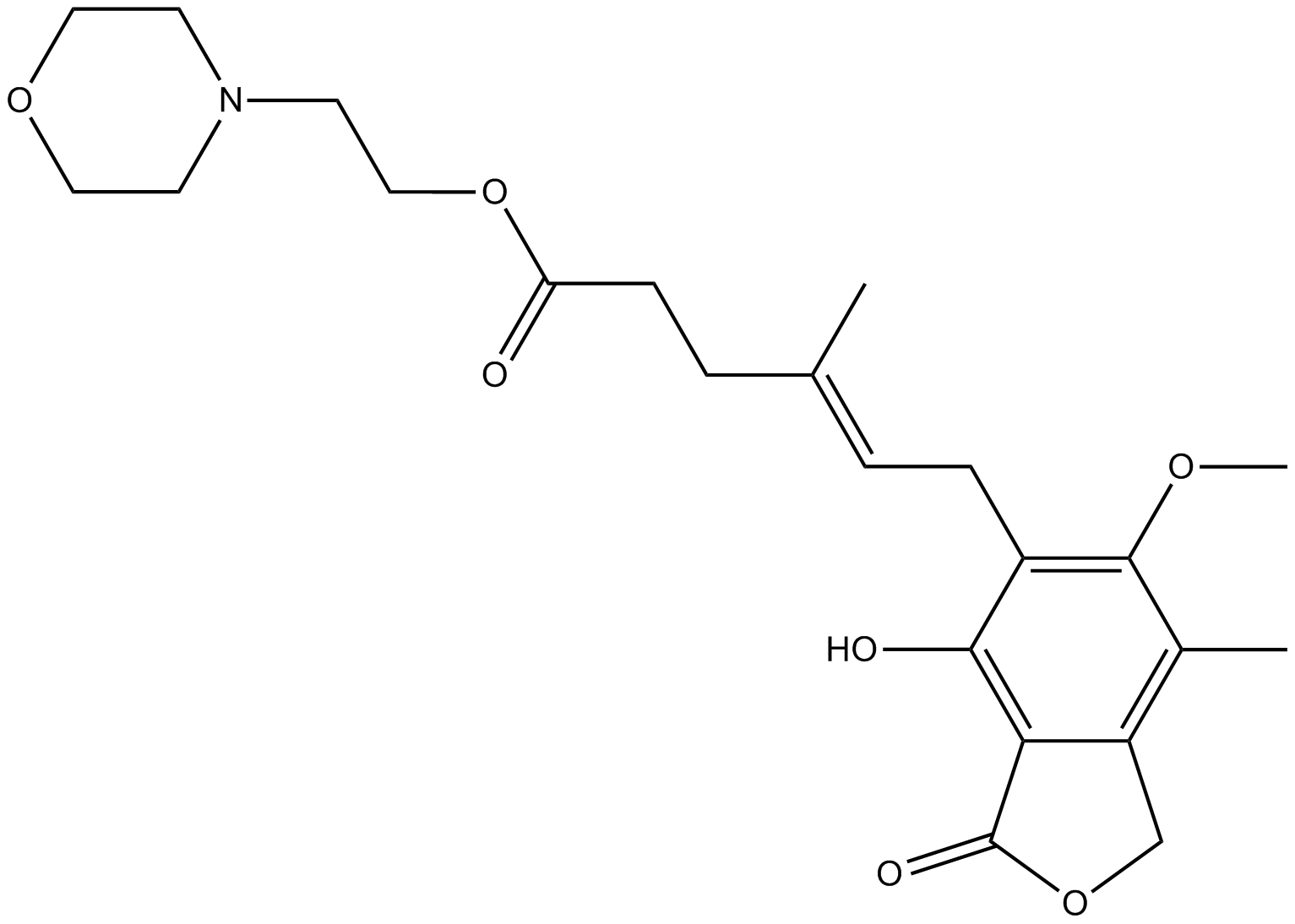 Mycophenolate Mofetil Chemical Structure