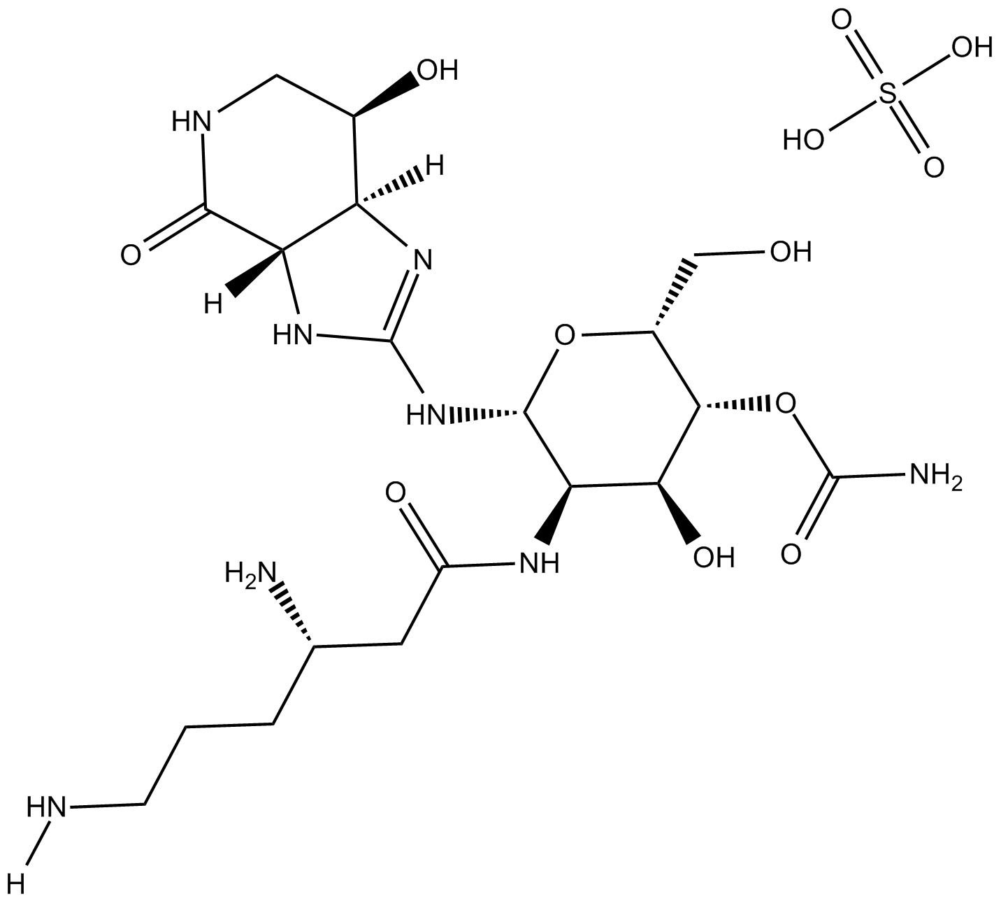 Nourseothricin (sulfate) Chemical Structure