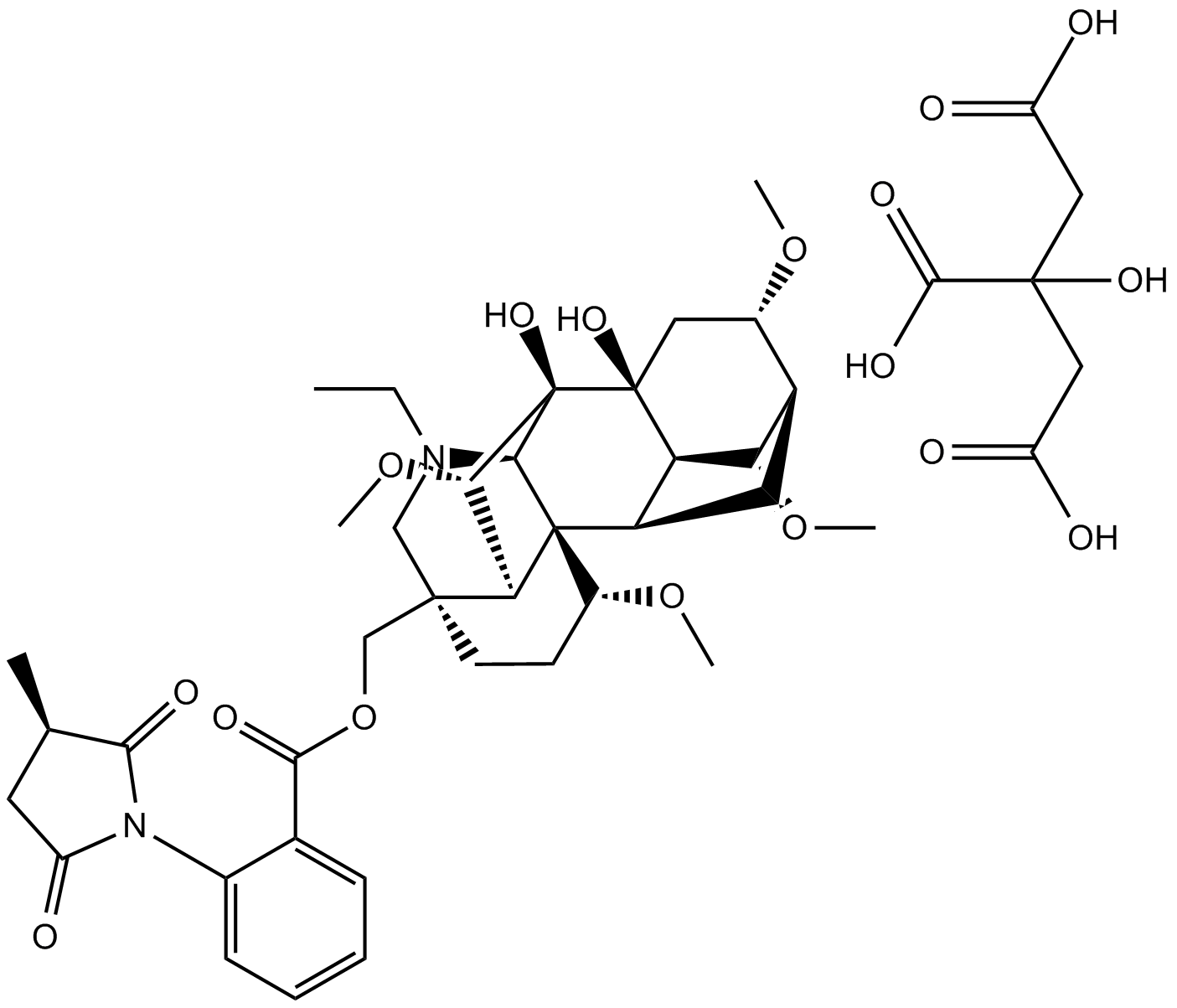 Methyllycaconitine citrate Chemical Structure