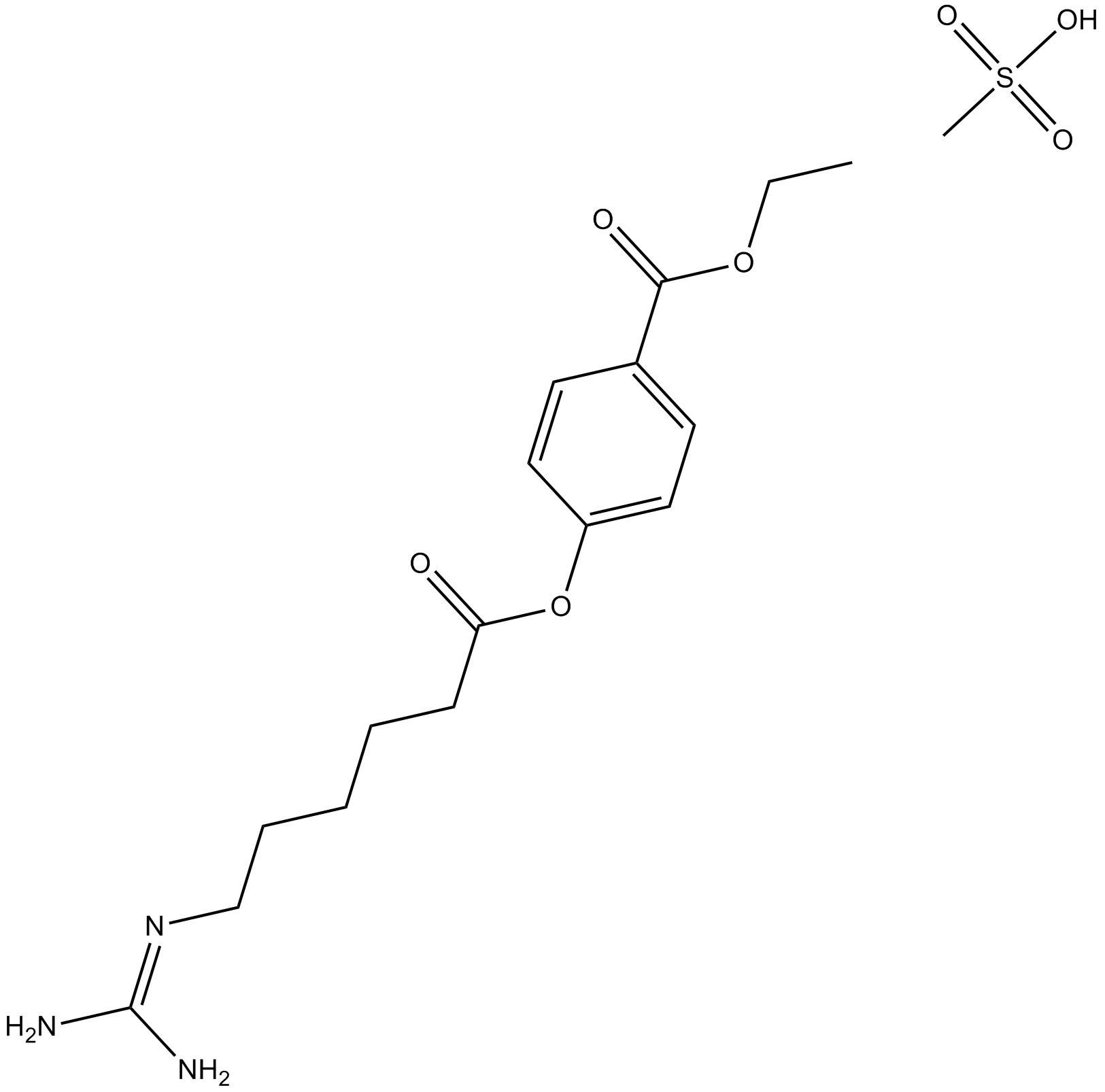 Gabexate mesylate Chemical Structure