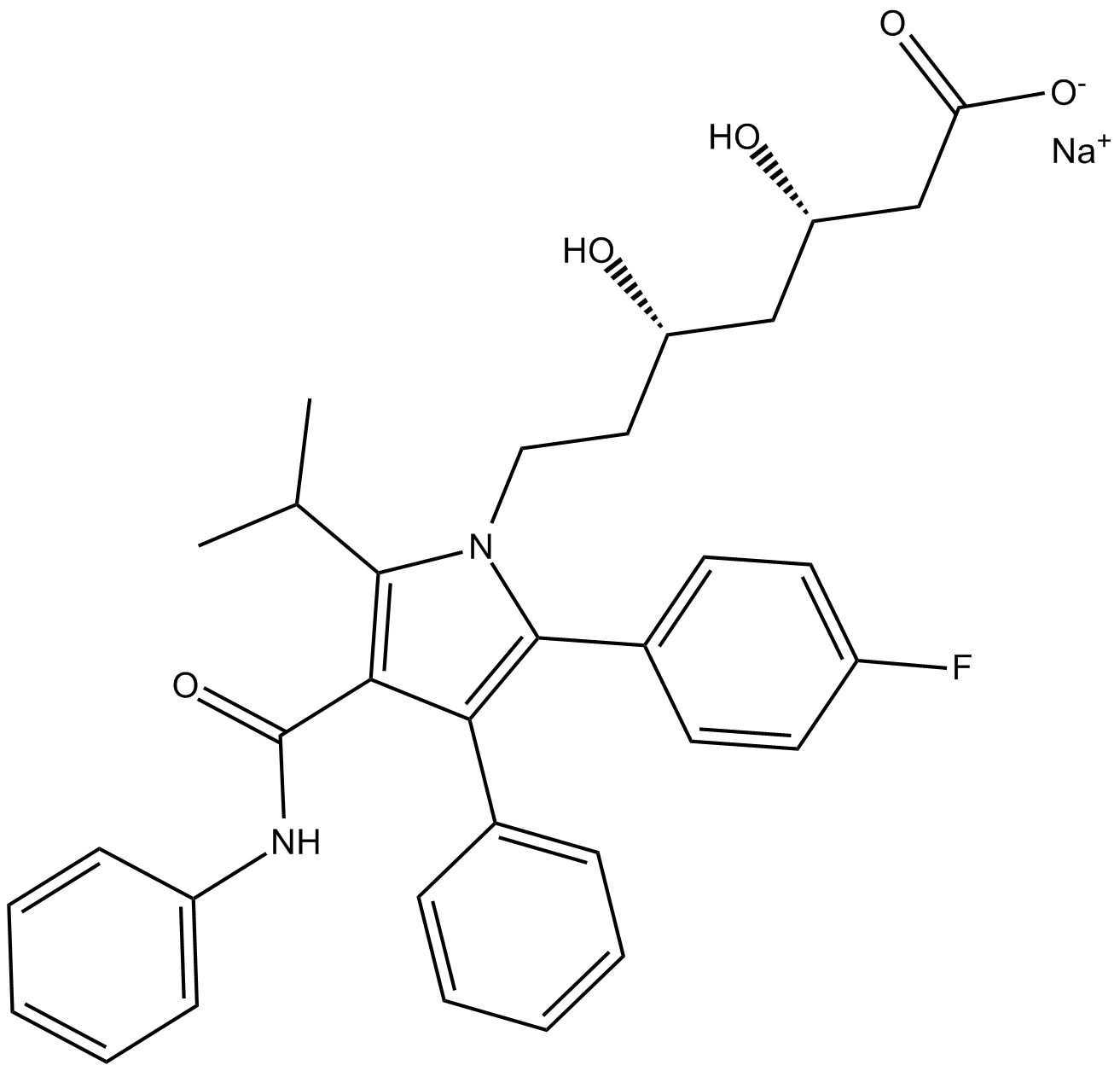 (3S,5S)-Atorvastatin (sodium salt) Chemical Structure