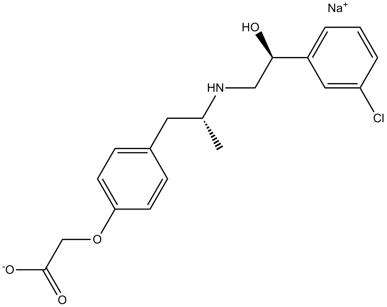 BRL 37344, sodium salt Chemical Structure