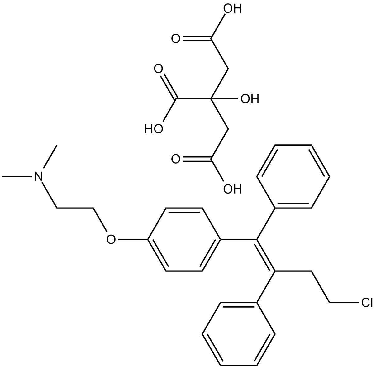 Toremifene Citrate Chemical Structure