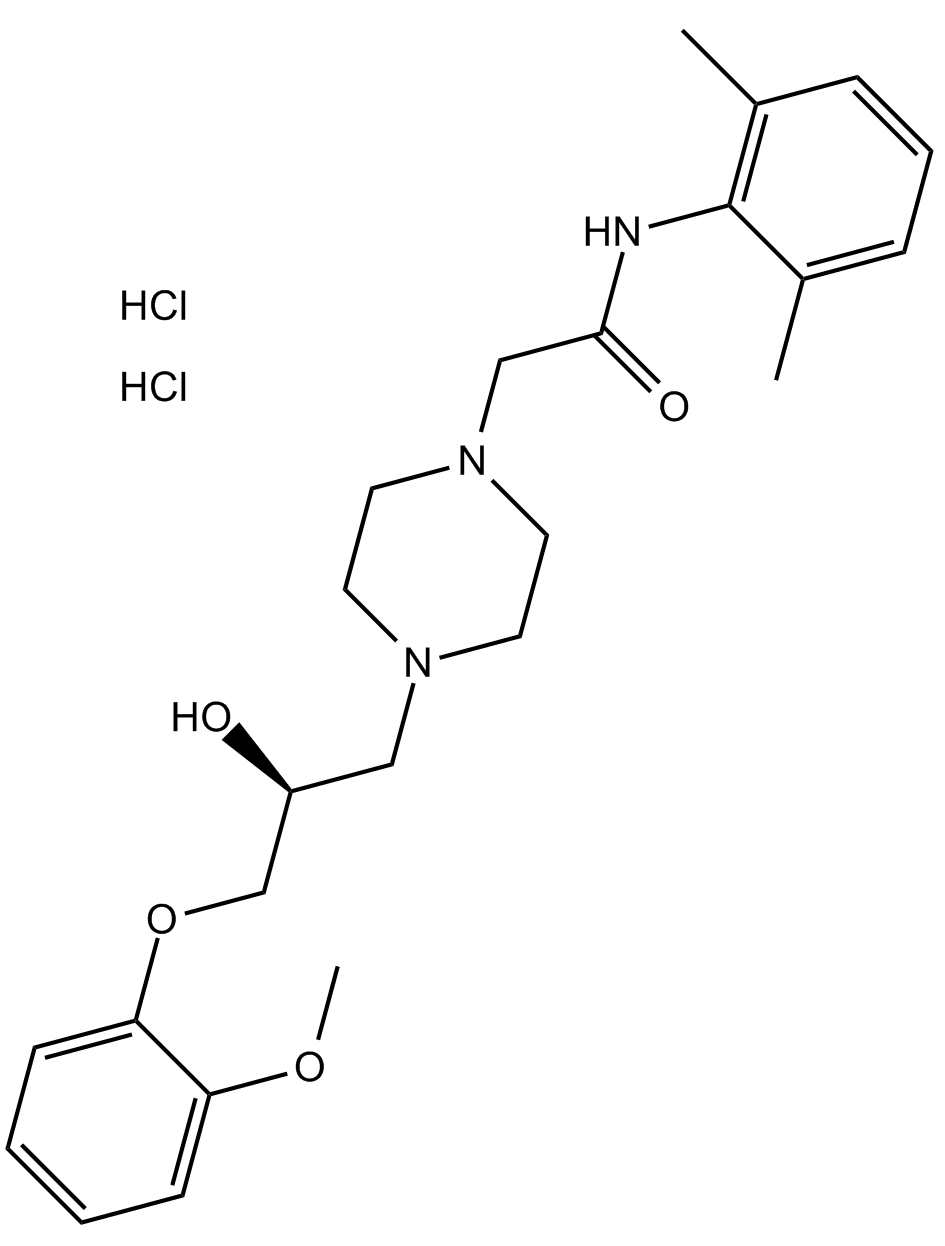 Ranolazine 2HCl Chemical Structure