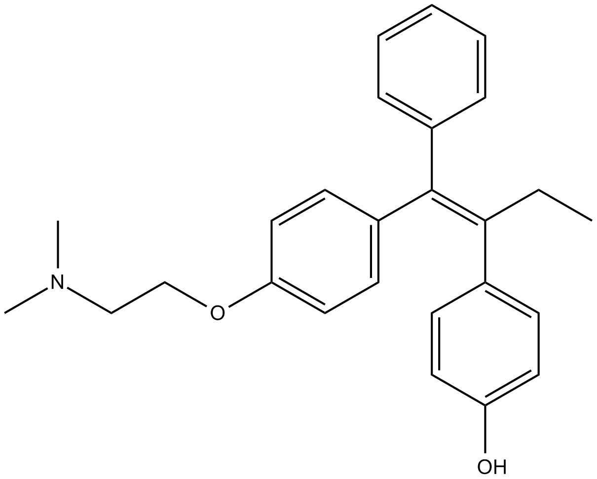 4’-hydroxy Tamoxifen Chemical Structure