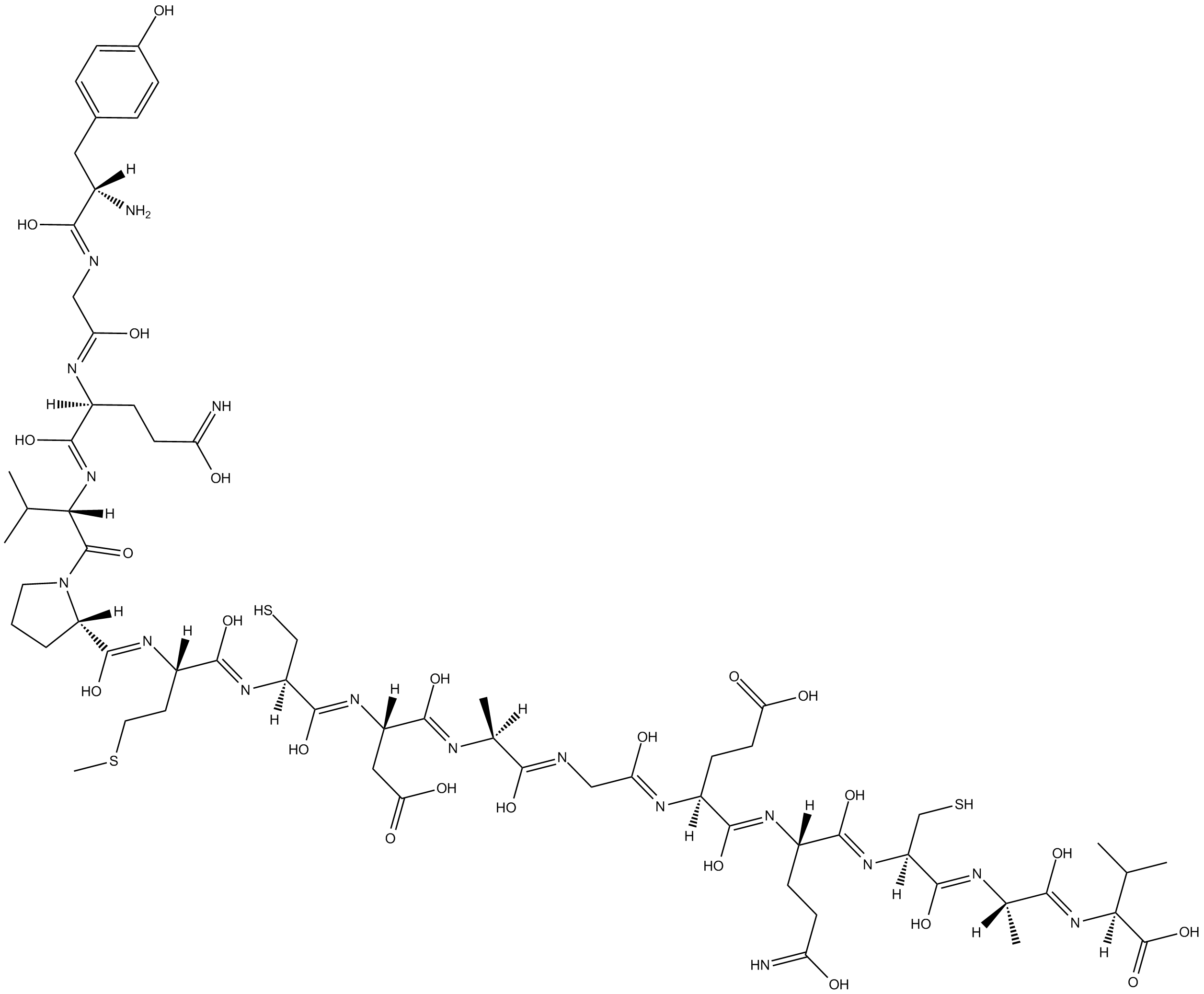 CART (62-76) (rat, human) Chemical Structure