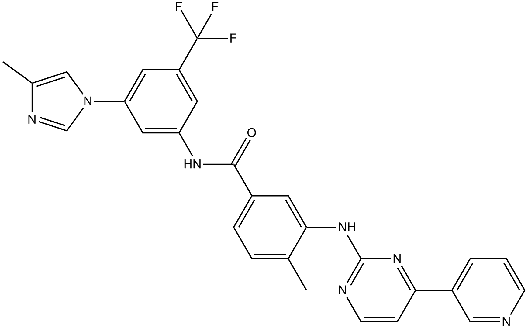 Nilotinib(AMN-107) Chemical Structure