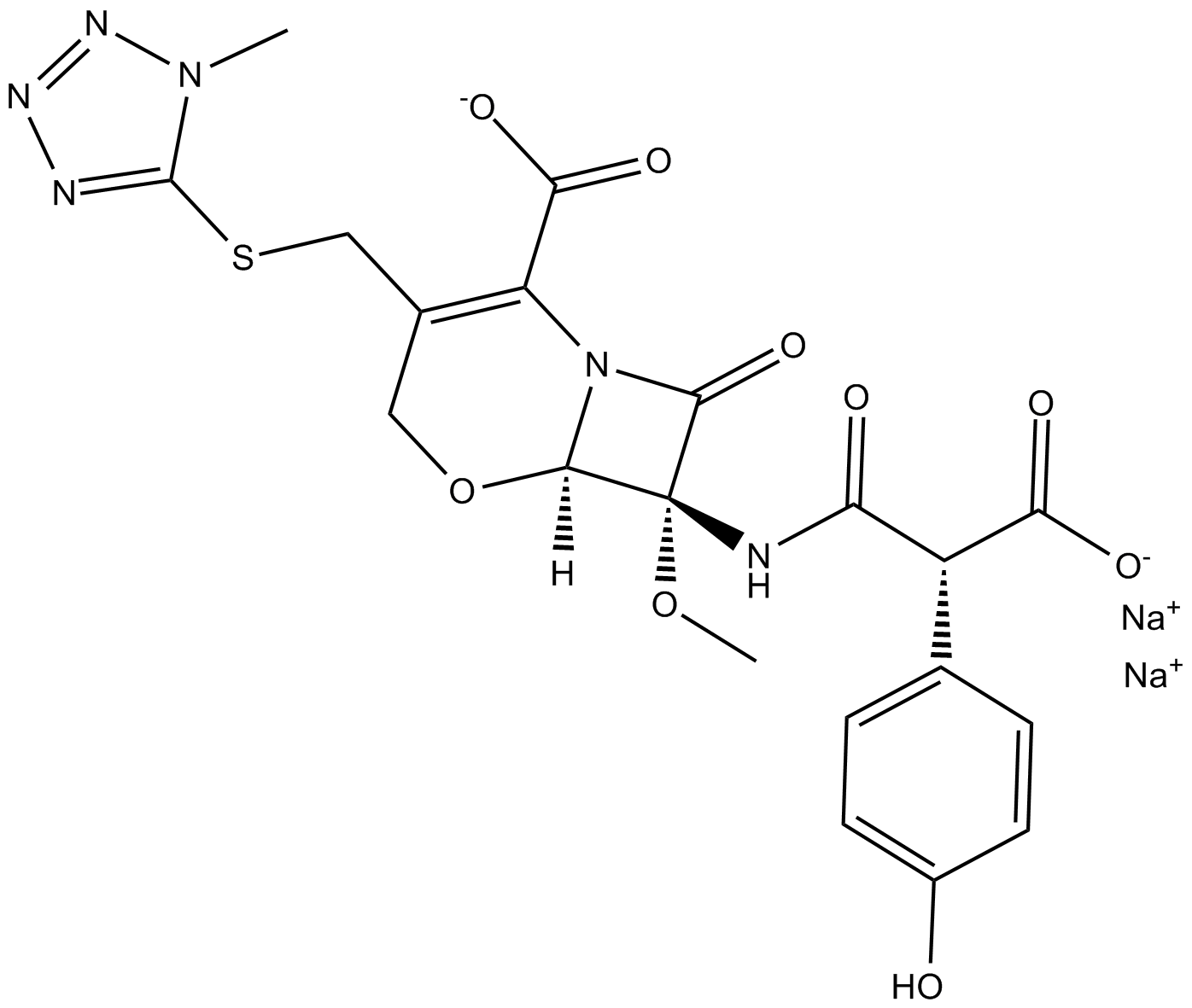 Moxalactam (sodium salt) Chemical Structure