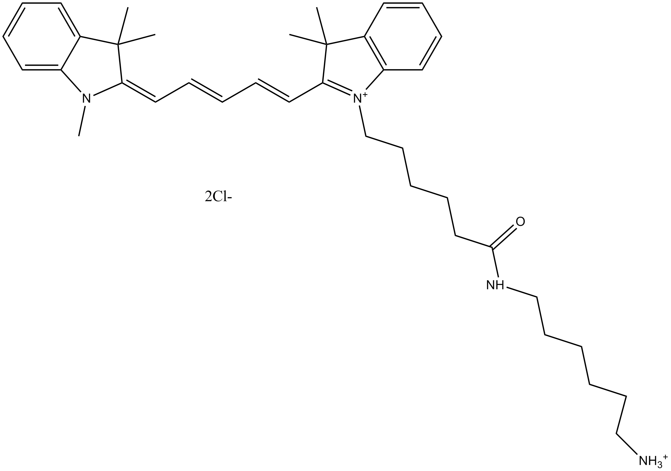 Cy5 amine (non-sulfonated) Chemical Structure
