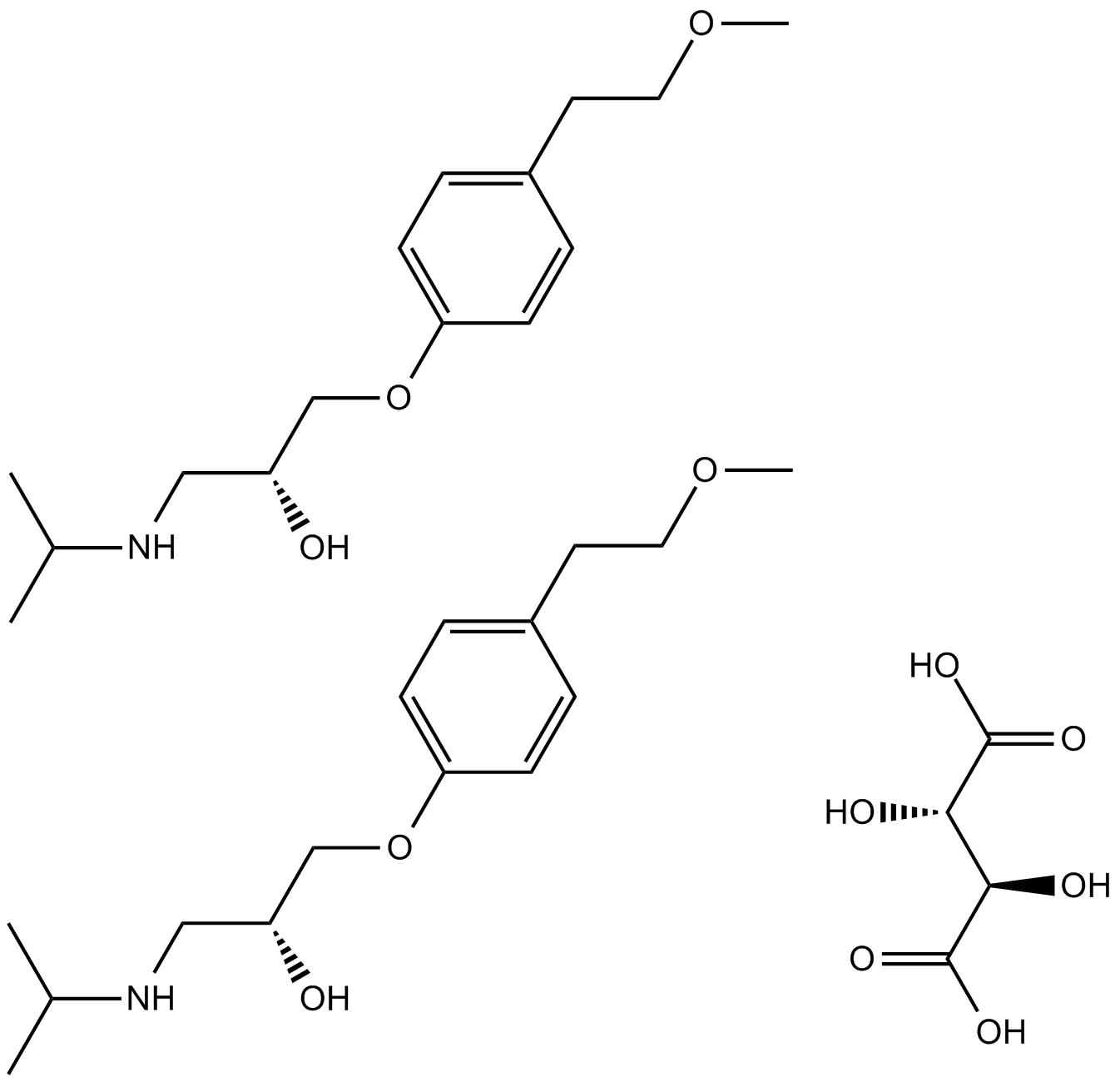 Metoprolol Tartrate Chemical Structure