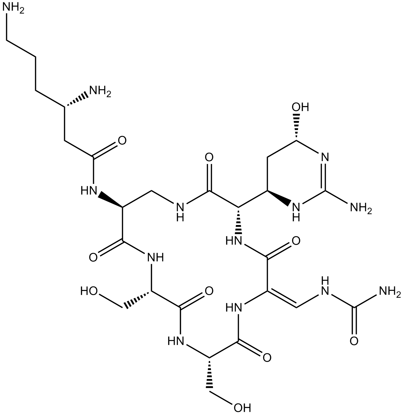 Viomycin Chemical Structure