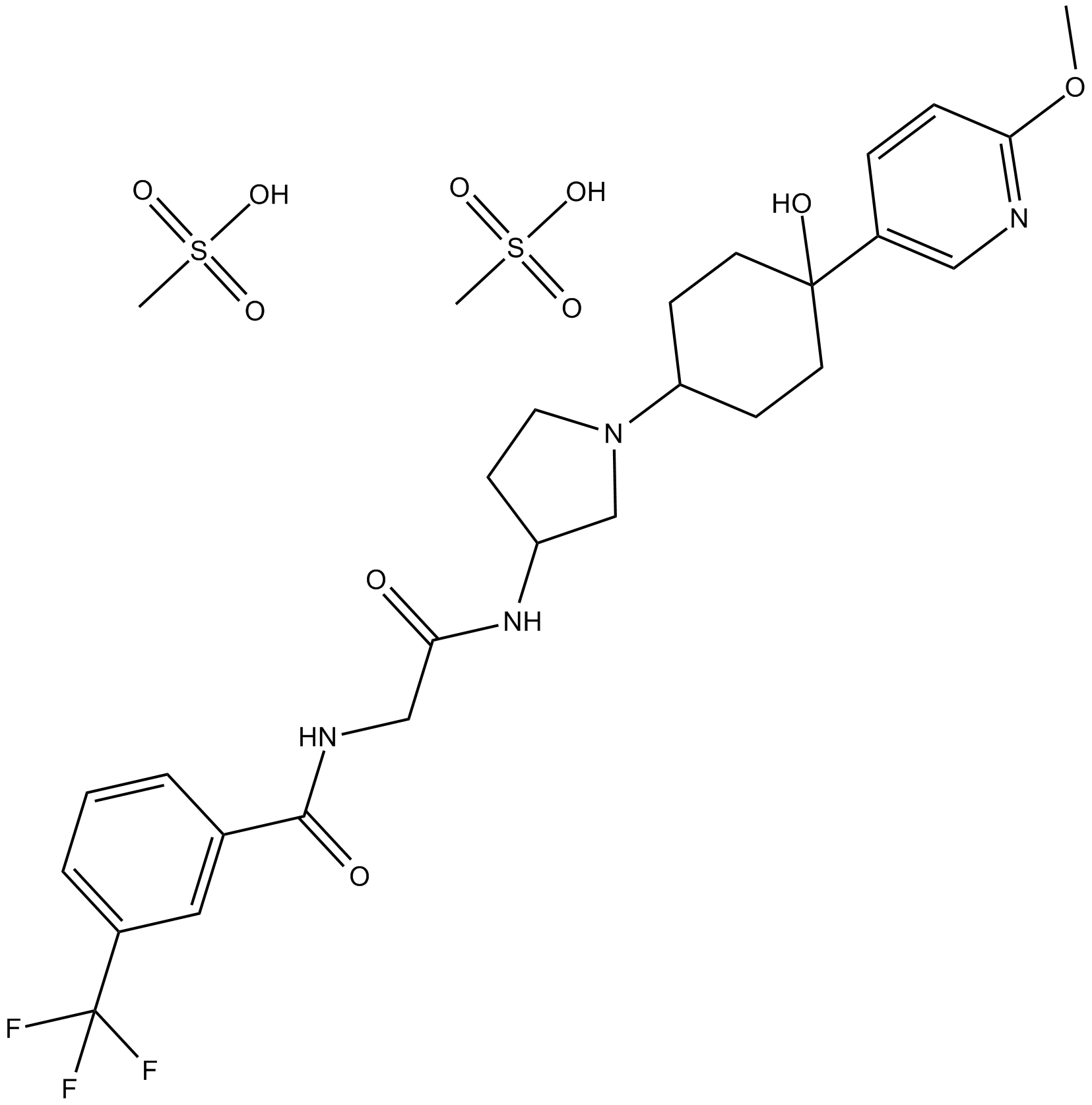 INCB 3284 dimesylate Chemical Structure