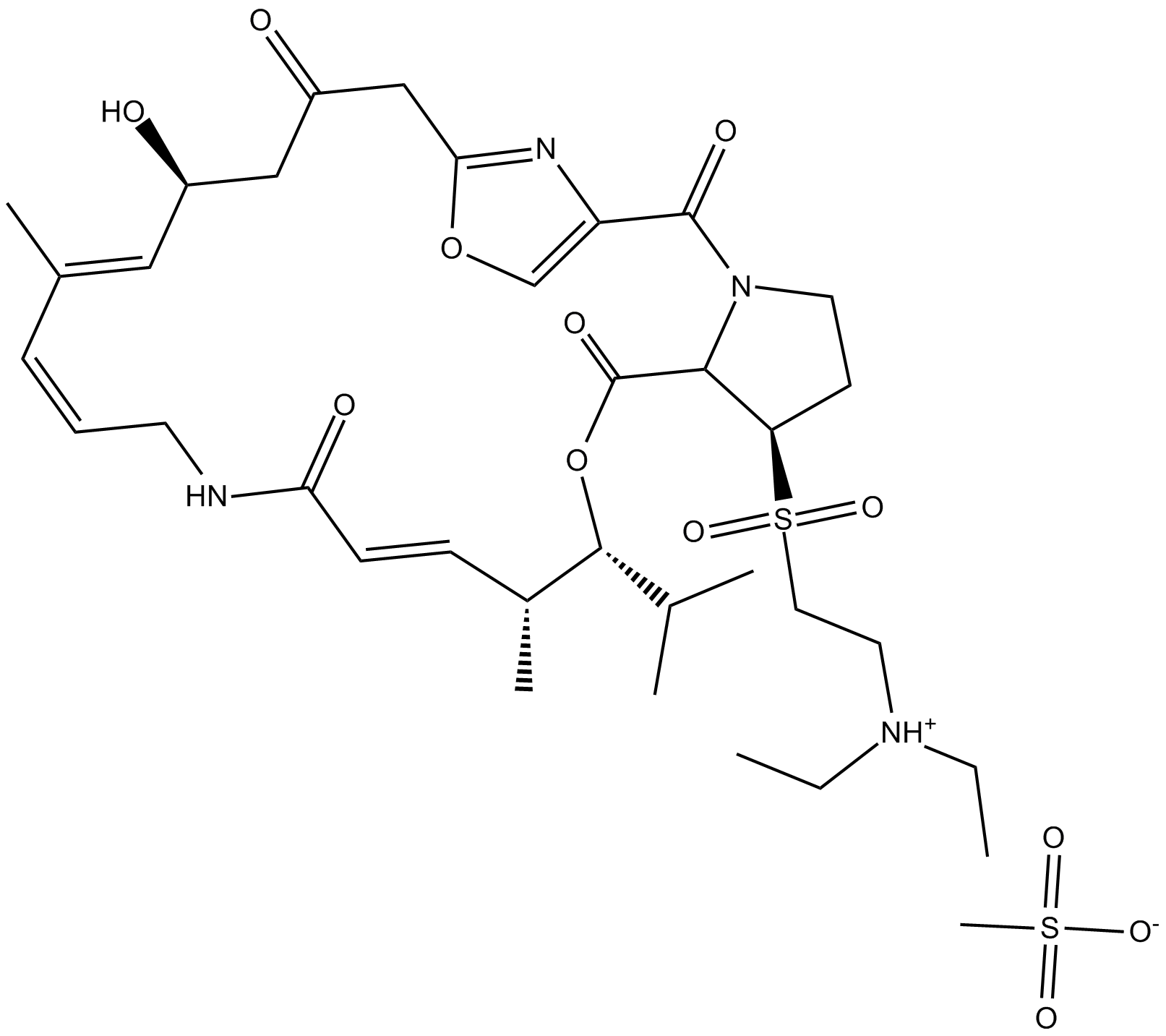 Dalfopristin (mesylate) Chemical Structure