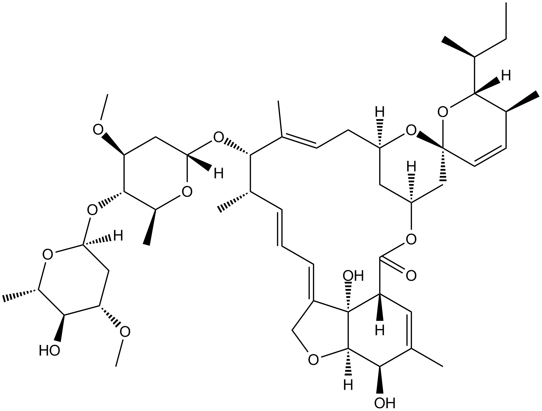 Avermectin B1a Chemical Structure