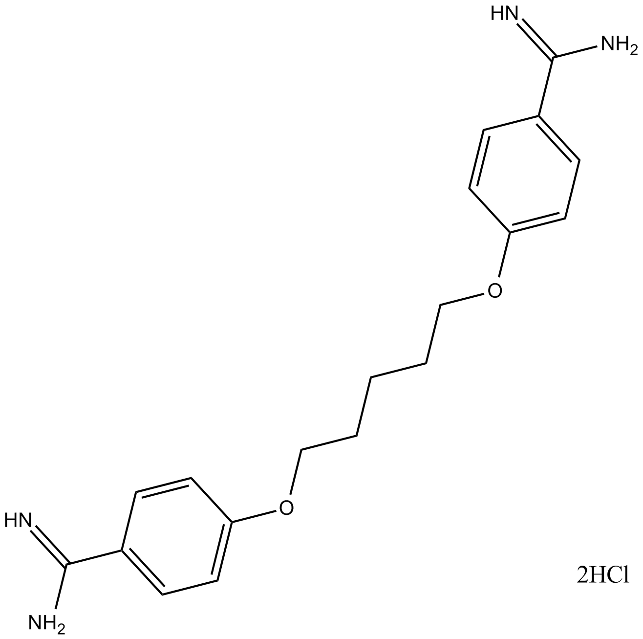 Pentamidine dihydrochloride Chemical Structure