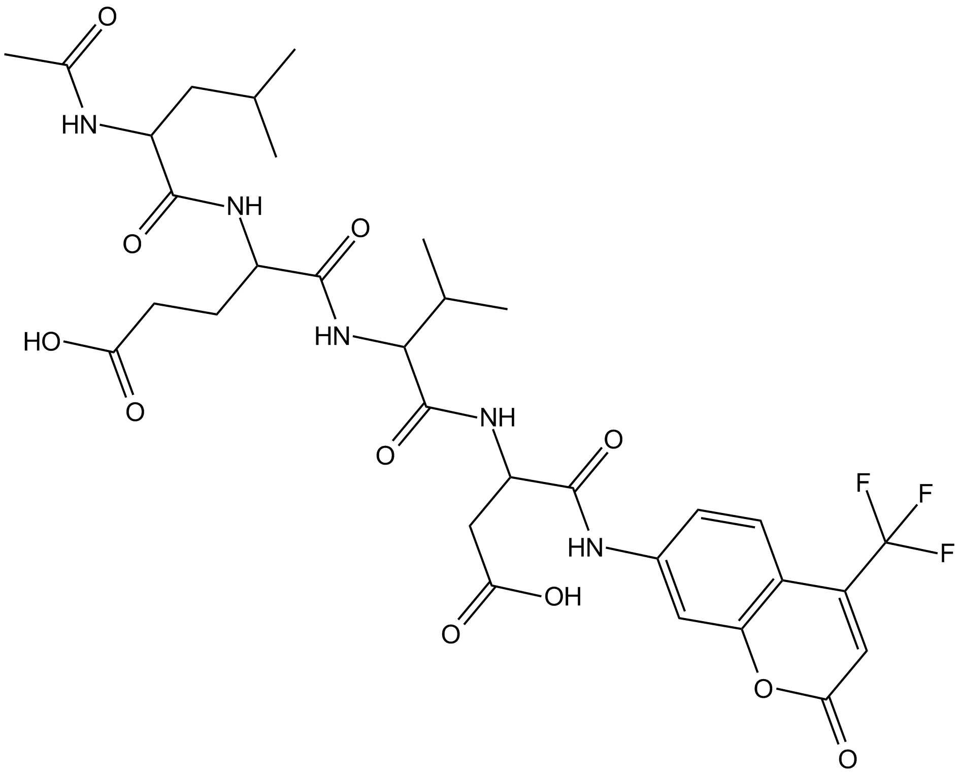 Ac-LEVD-AFC Chemical Structure