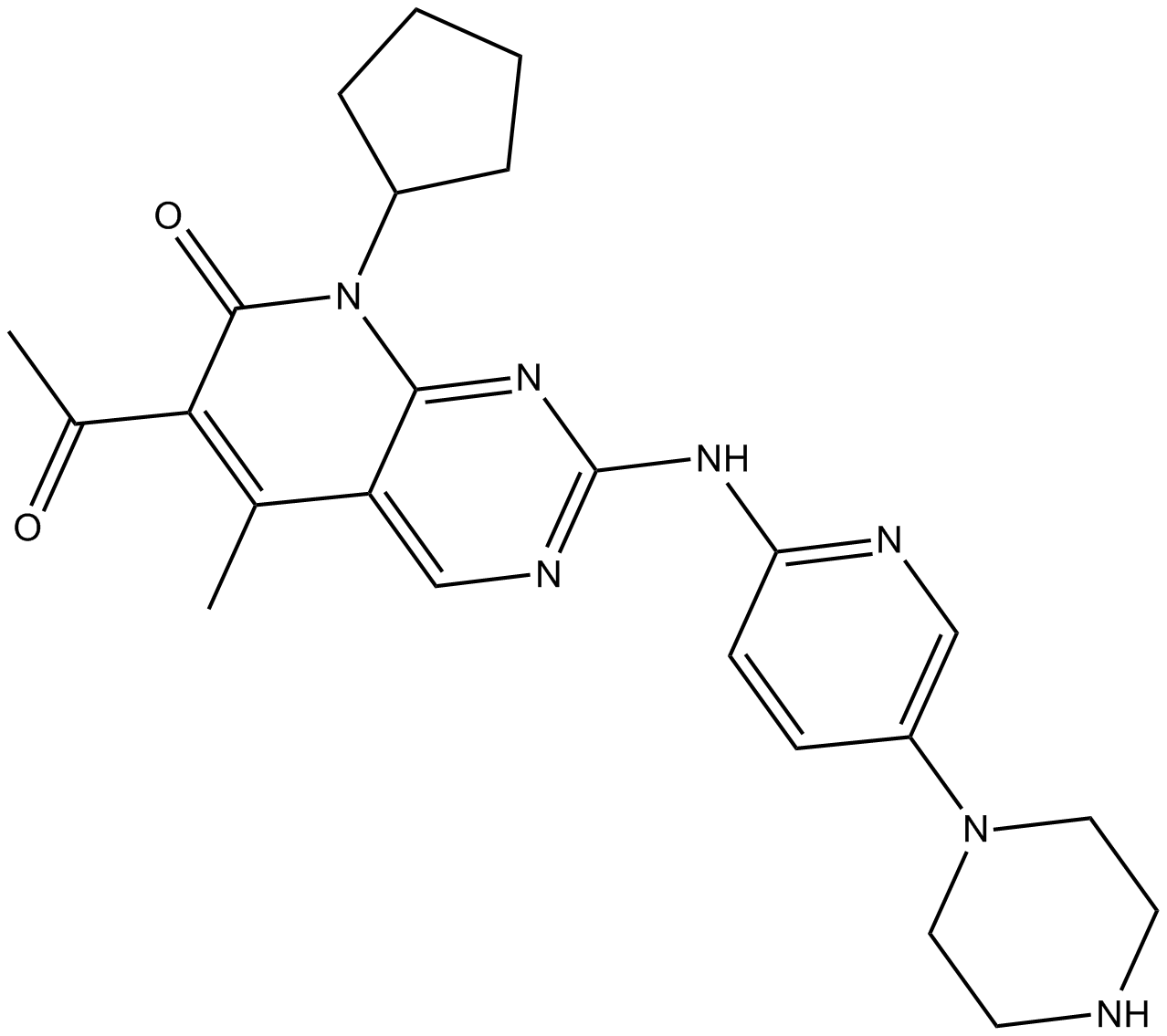 PD 0332991 (Palbociclib) Chemical Structure