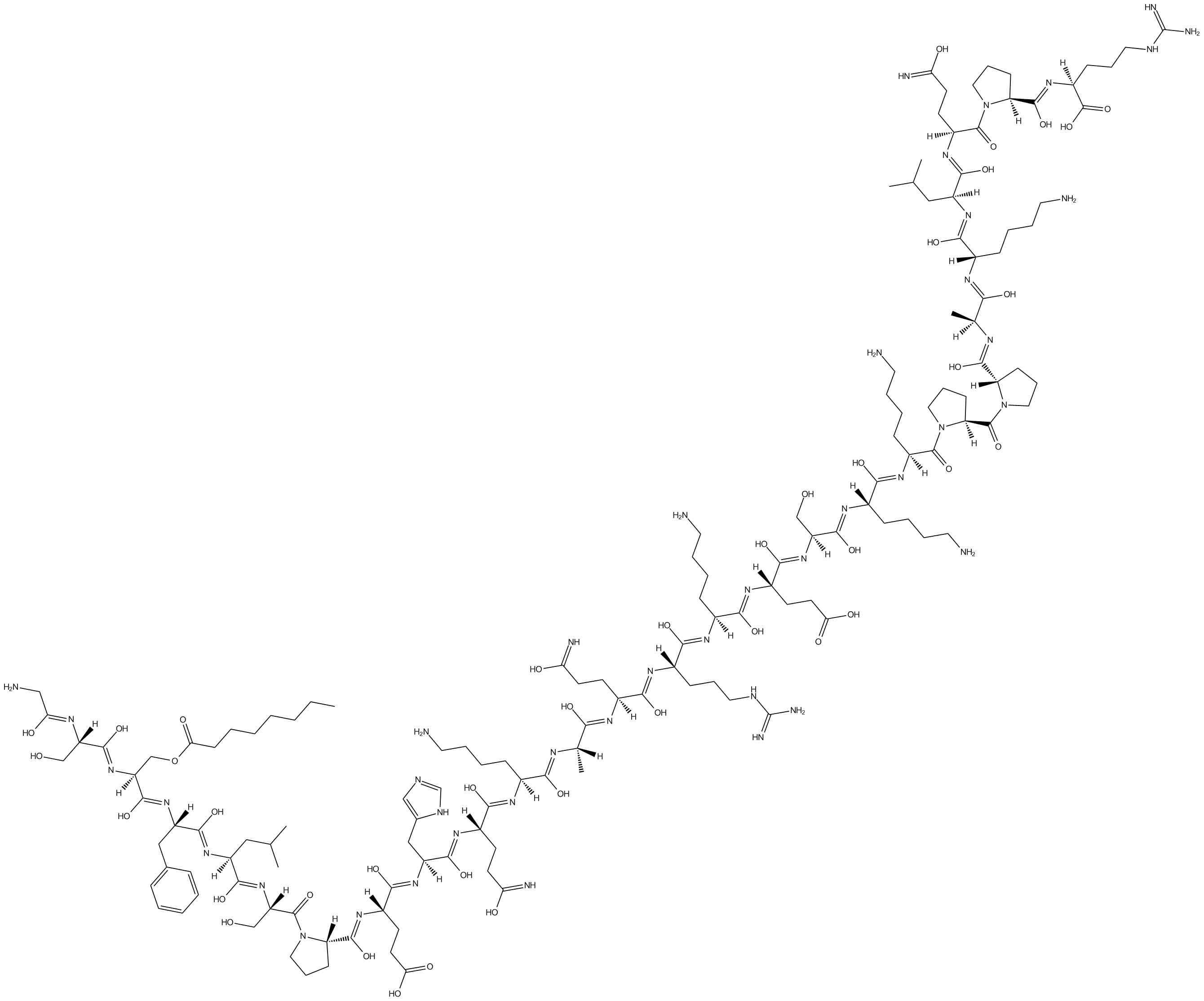 des-Gln14-Ghrelin (rat) Chemical Structure