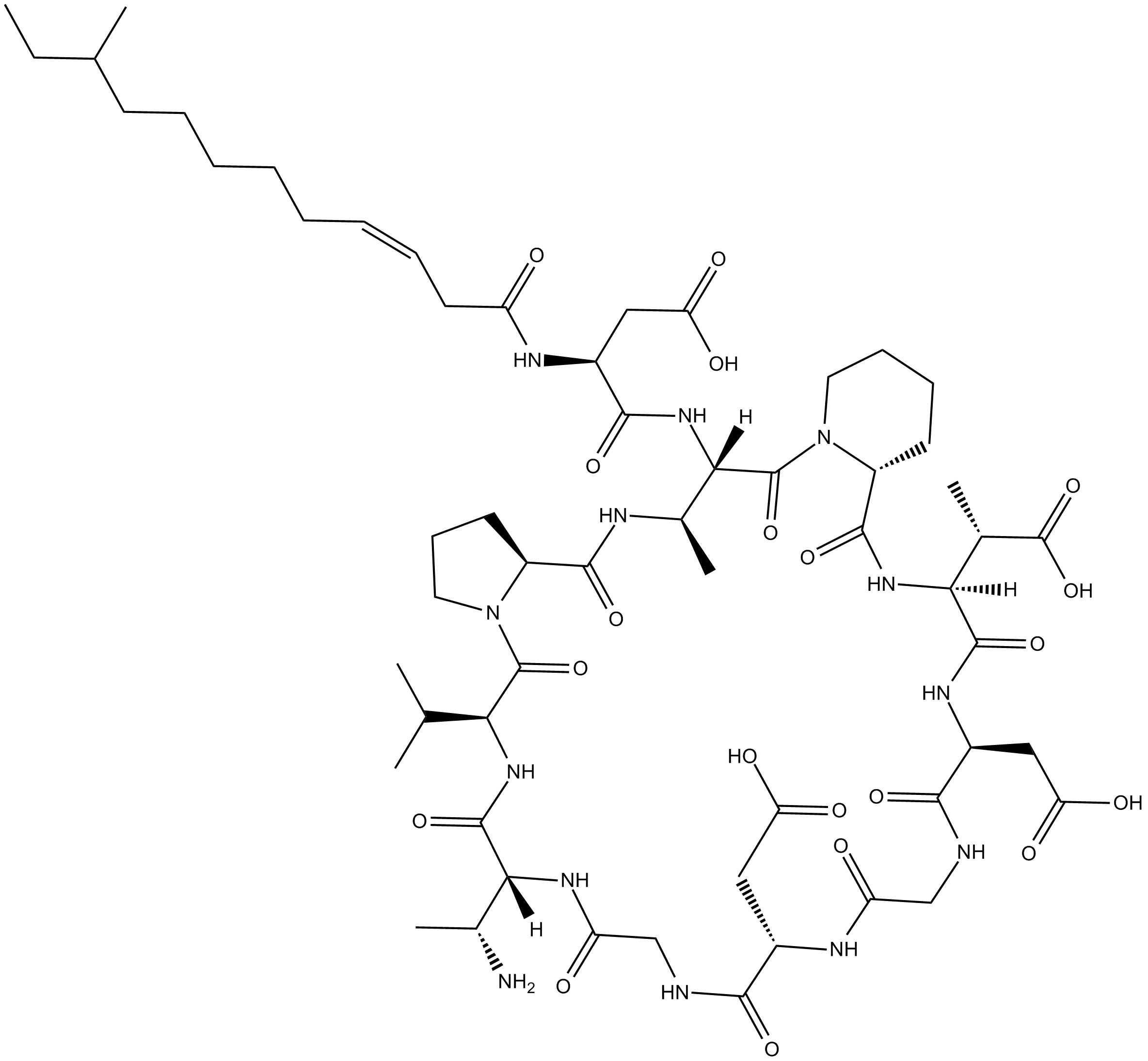 Amphomycin Chemical Structure
